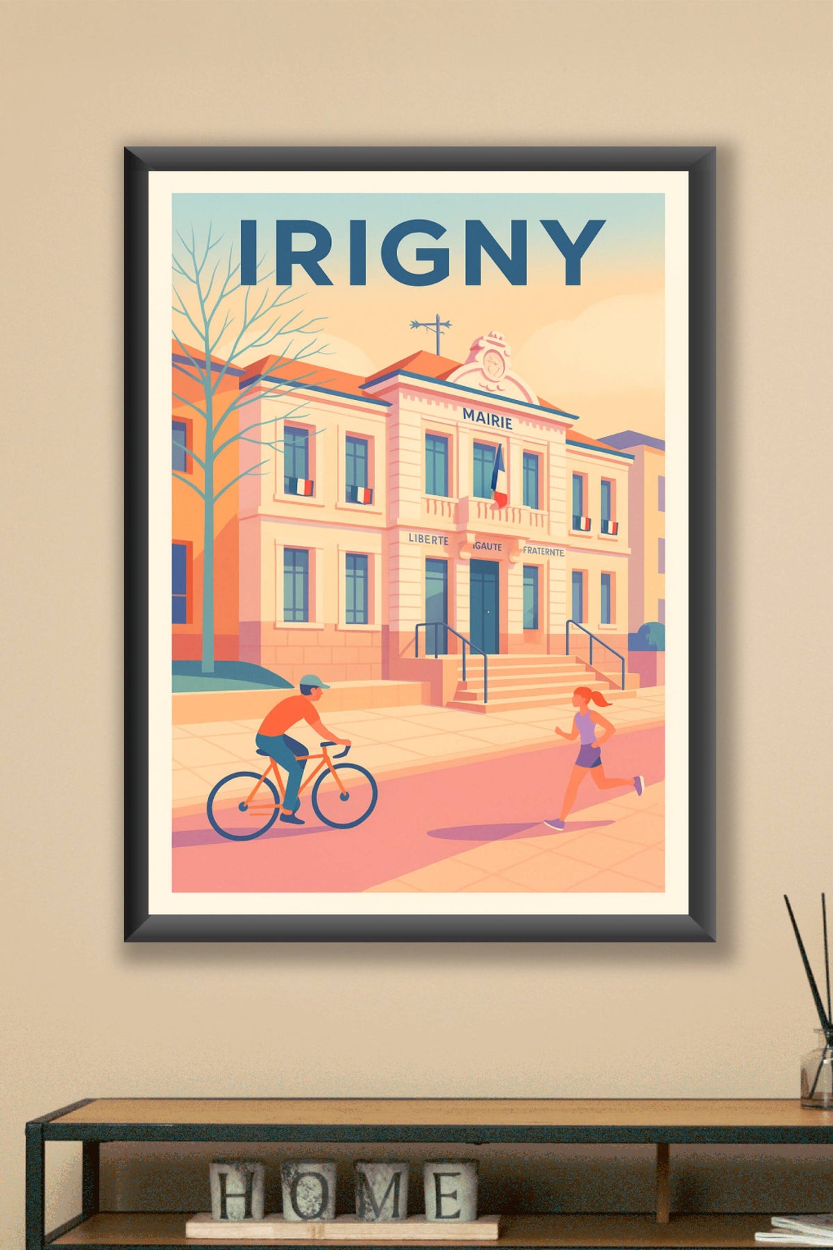 Affiche de Irigny - Charme et quiétude de la mairie locale