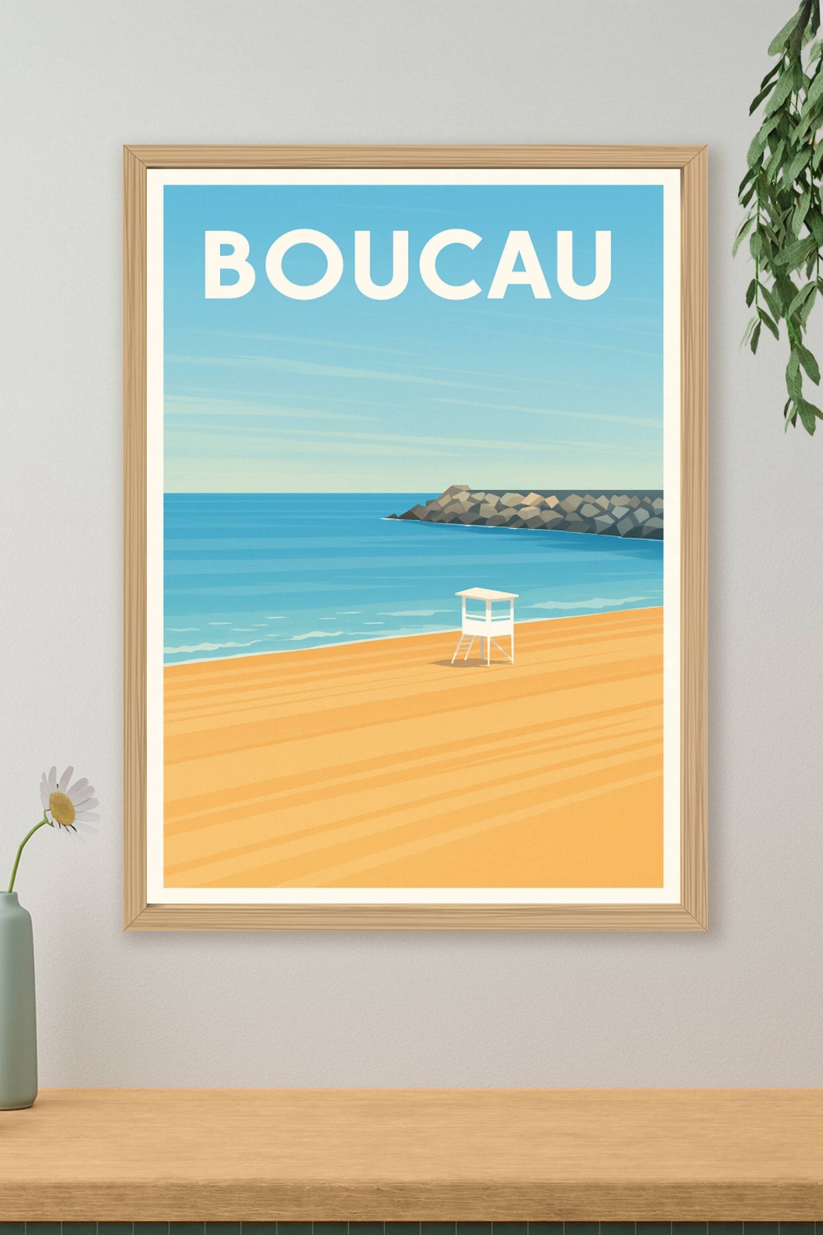 Affiche de Boucau - Sérénité en bord de plage