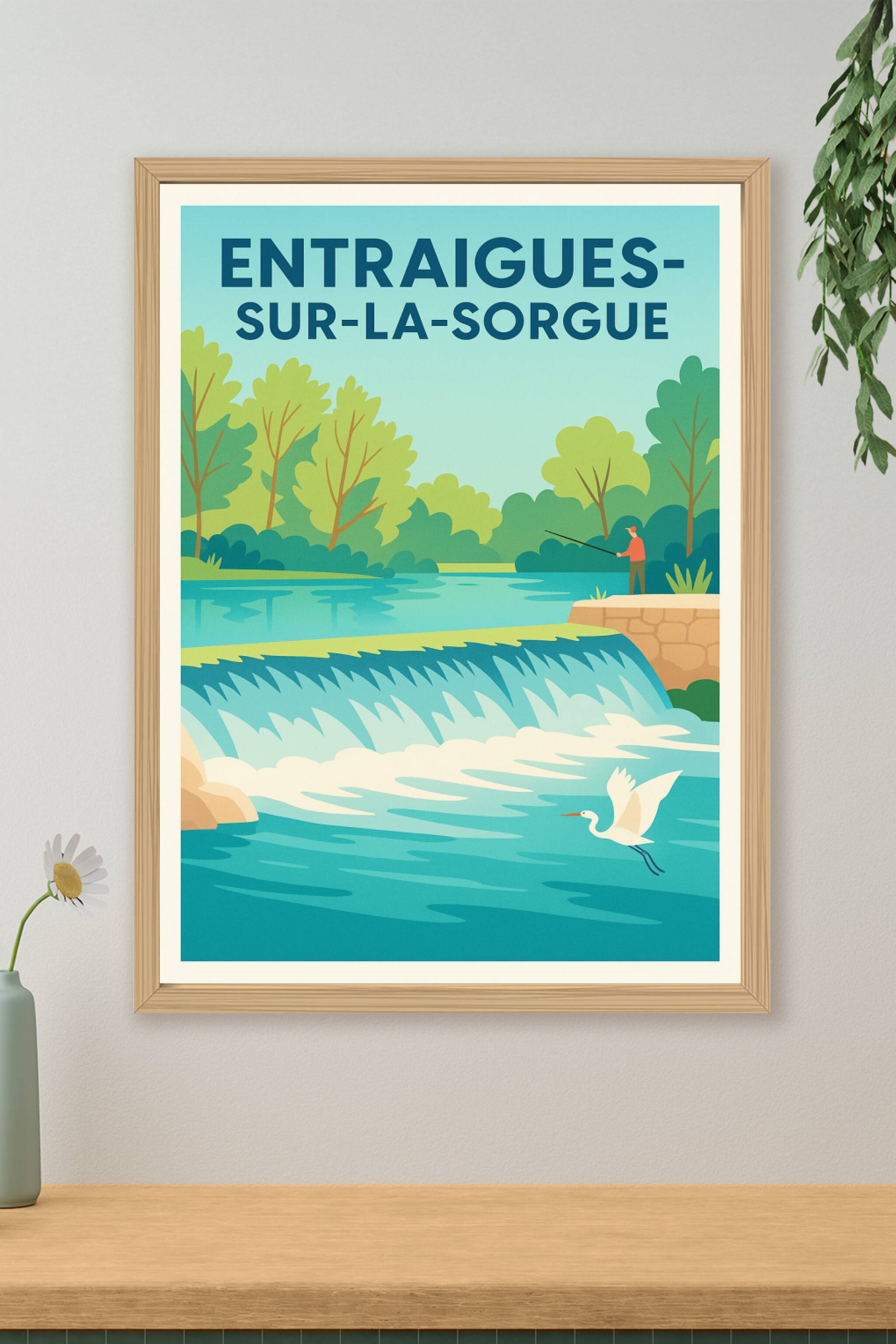Affiche de Entraigues-sur-la-Sorgue - Tranquillité au fil de l'eau