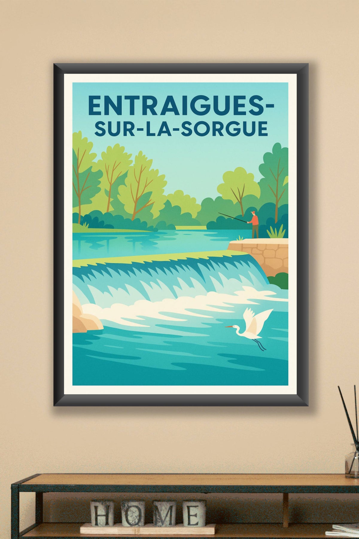 Affiche de Entraigues-sur-la-Sorgue - Tranquillité au fil de l'eau