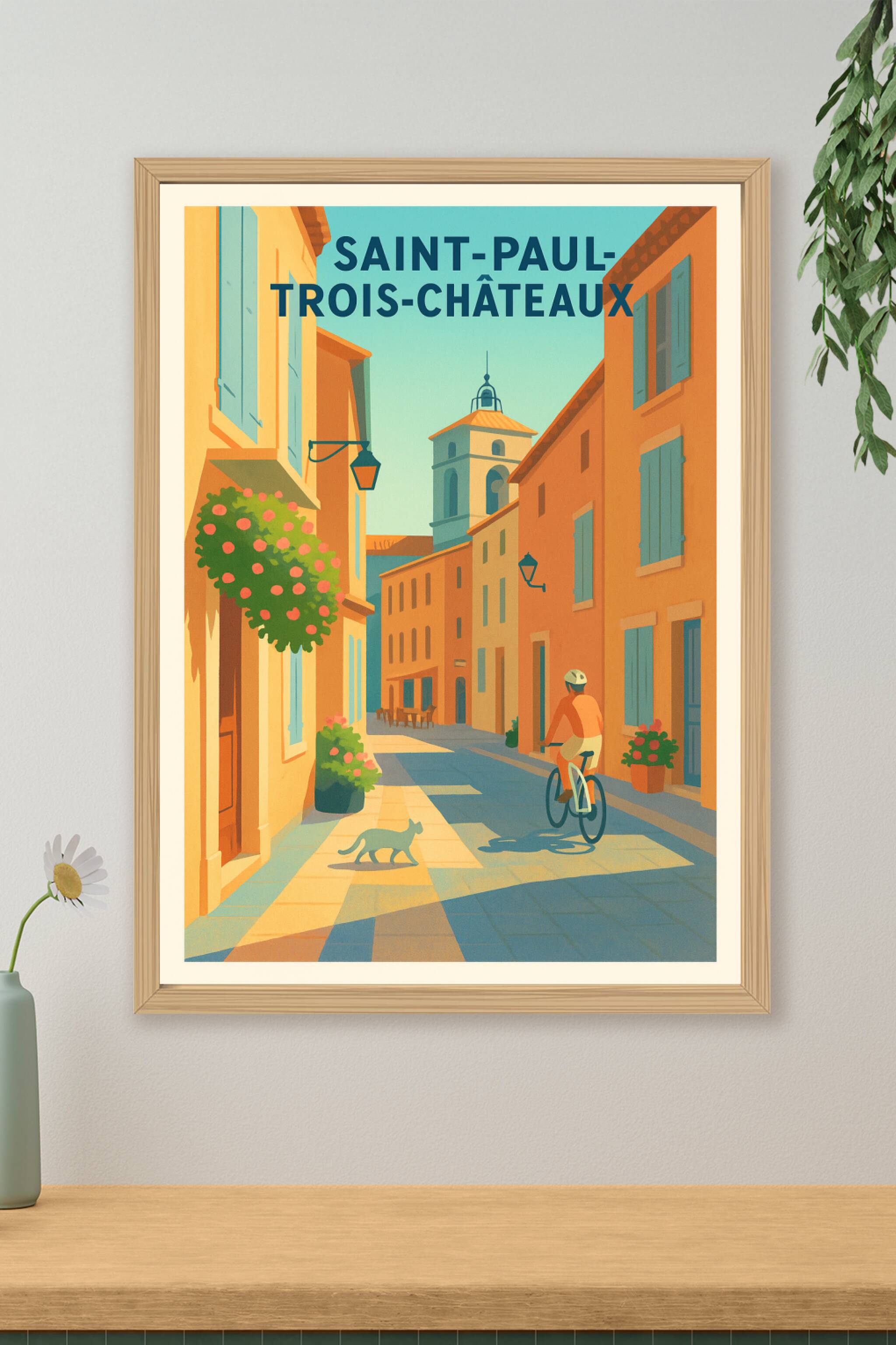 Affiche de Saint-Paul-Trois-Châteaux - Promenade ensoleillée au cœur de la Drôme