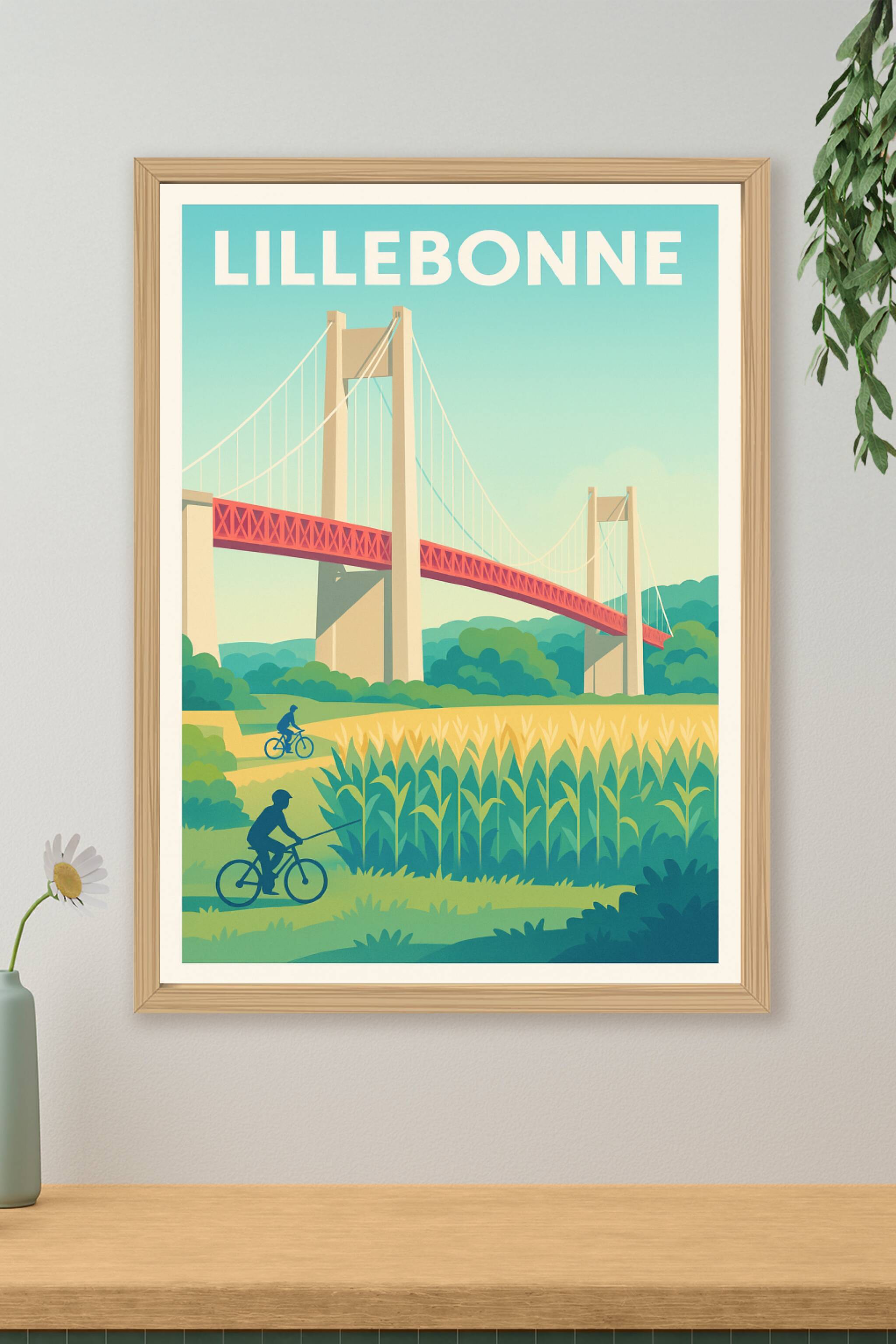 Affiche de Lillebonne - Harmonie entre nature et architecture