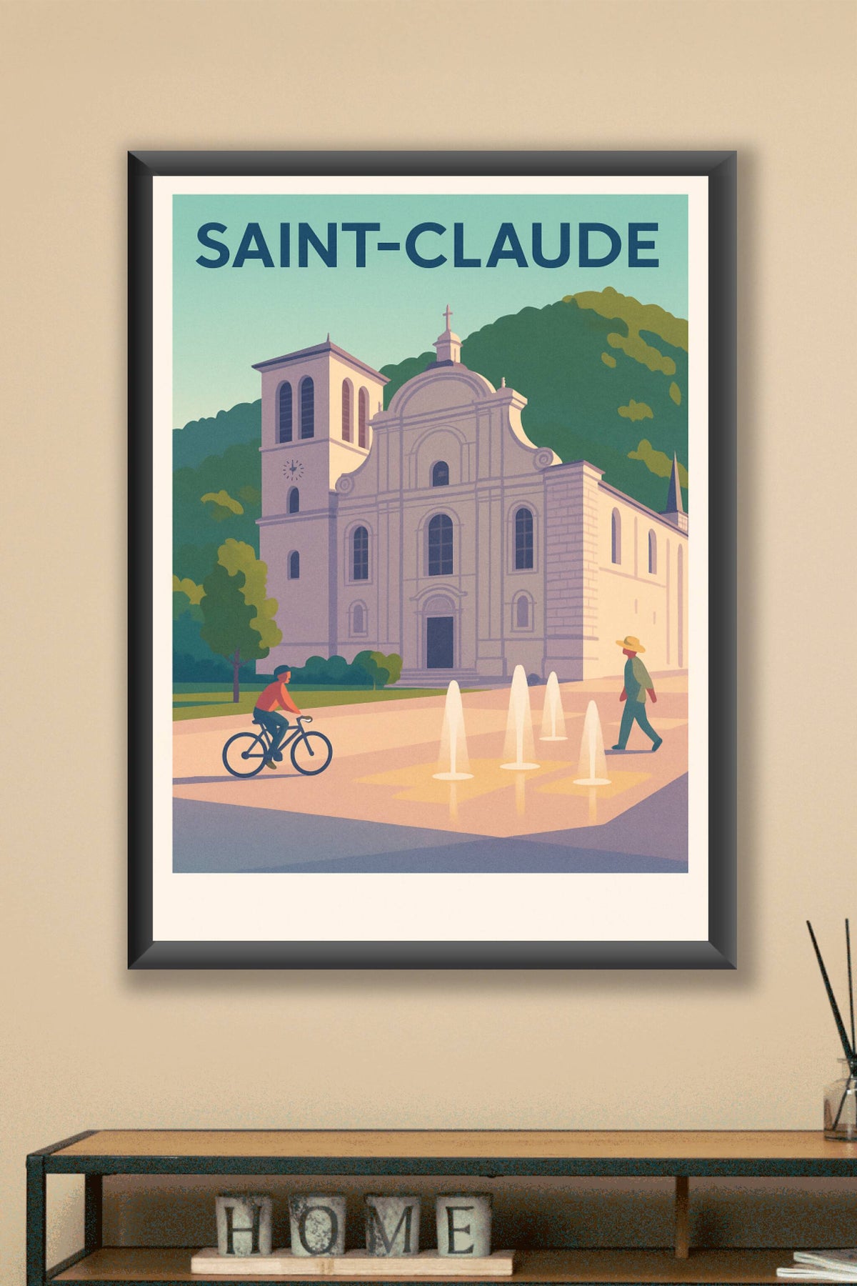 Affiche de Saint-Claude - Tranquillité architecturale en plein cœur de la ville