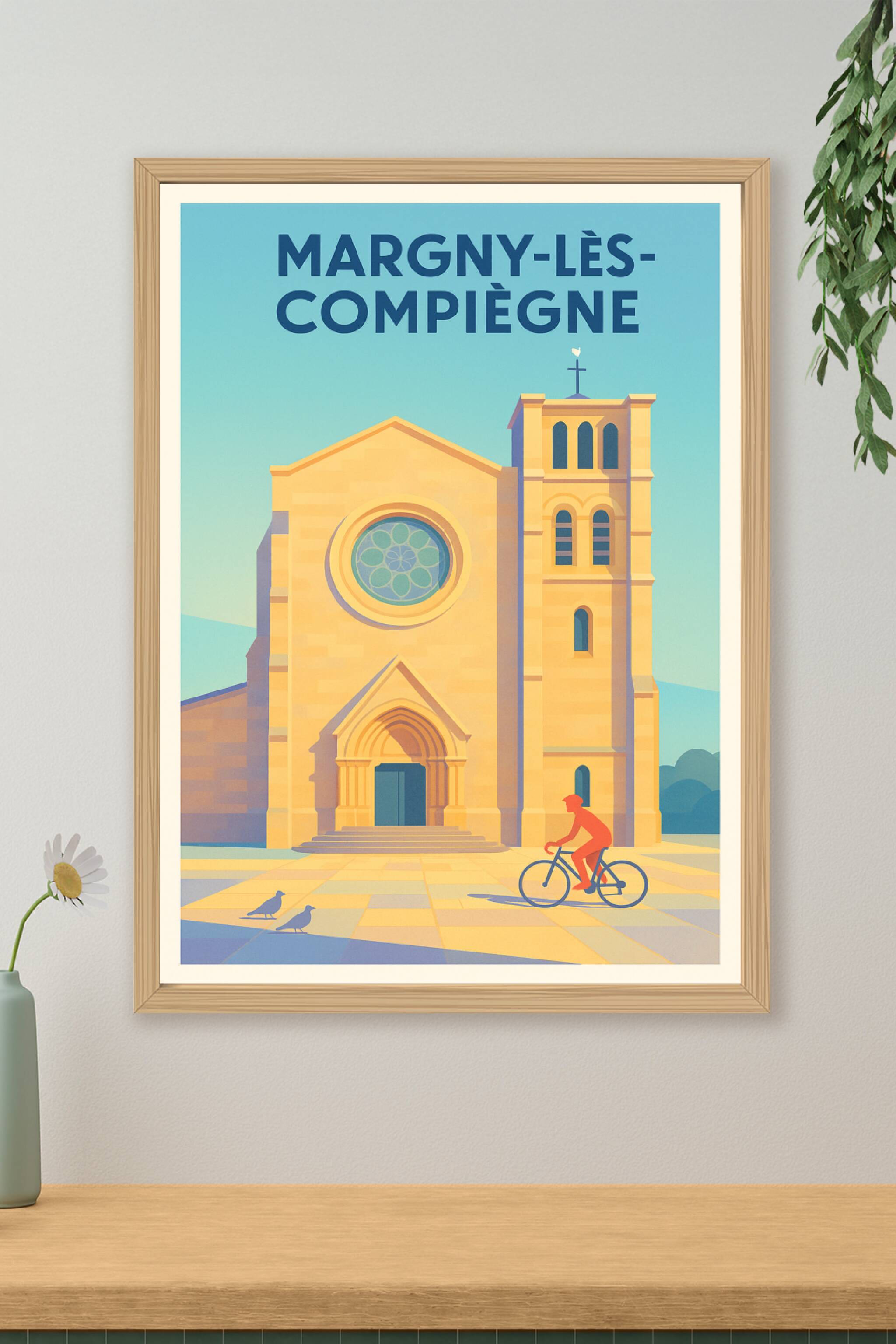 Affiche de Margny-lès-Compiègne - L'église au cœur de la ville