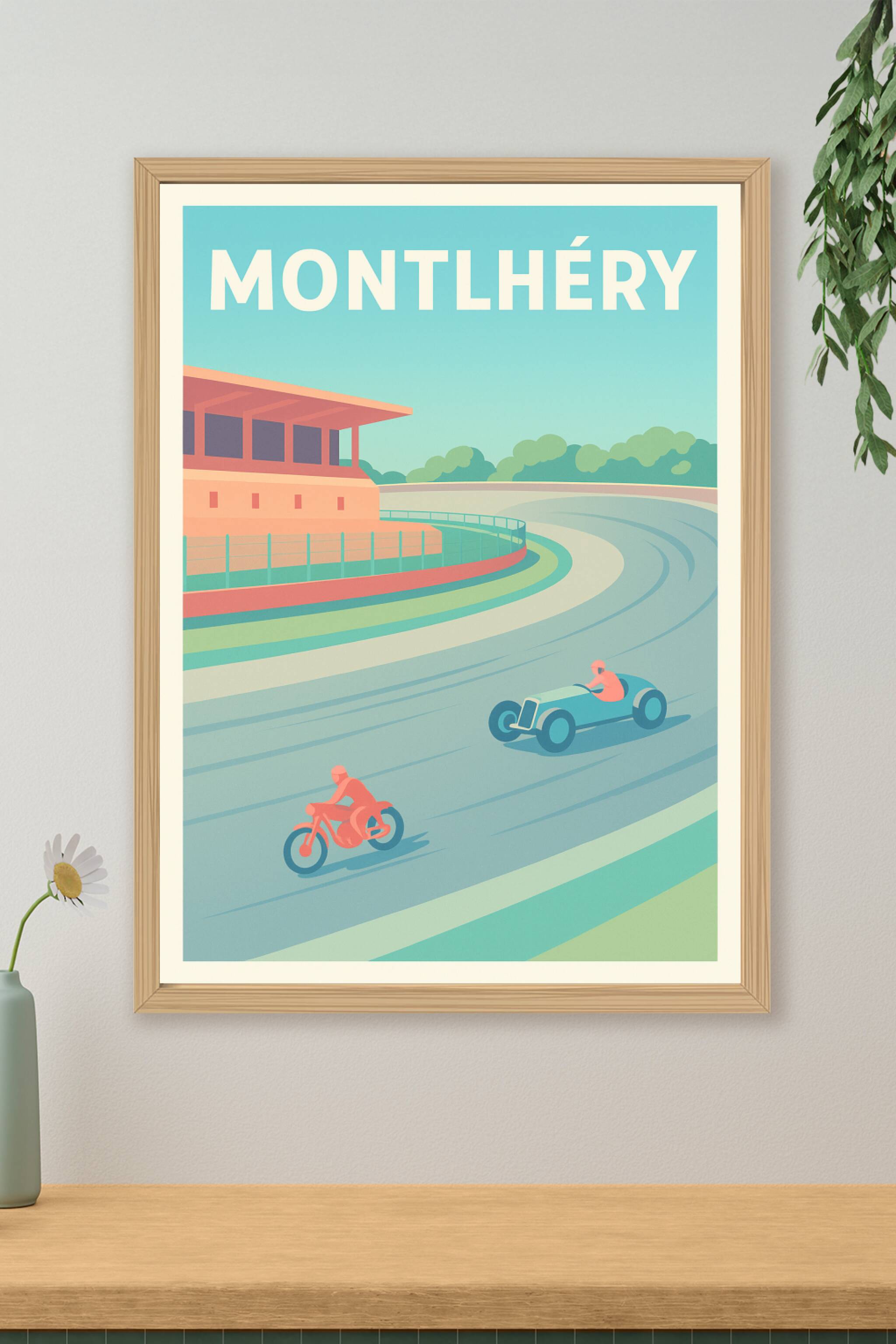Affiche de Monthléry - L'élégance des courses vintage