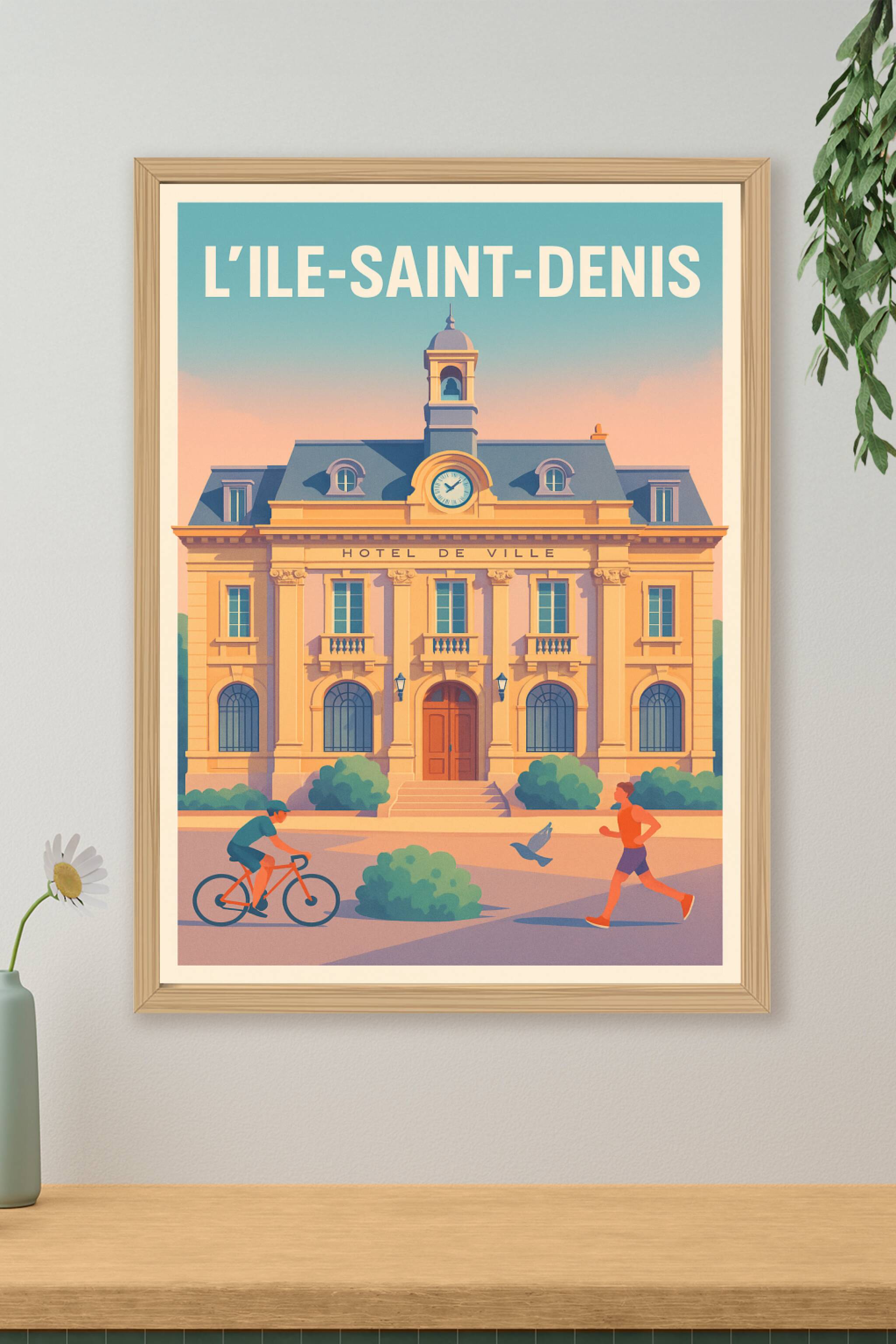 Affiche de L'Île-Saint-Denis - L'élégance urbaine au cœur de la ville