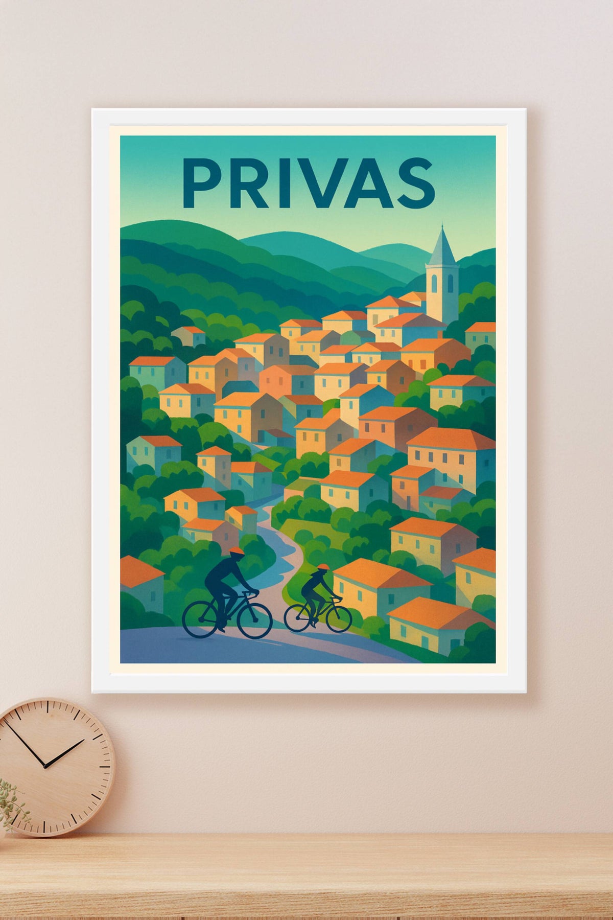 Affiche de Privas - L'évasion à vélo au cœur des collines ardéchoises