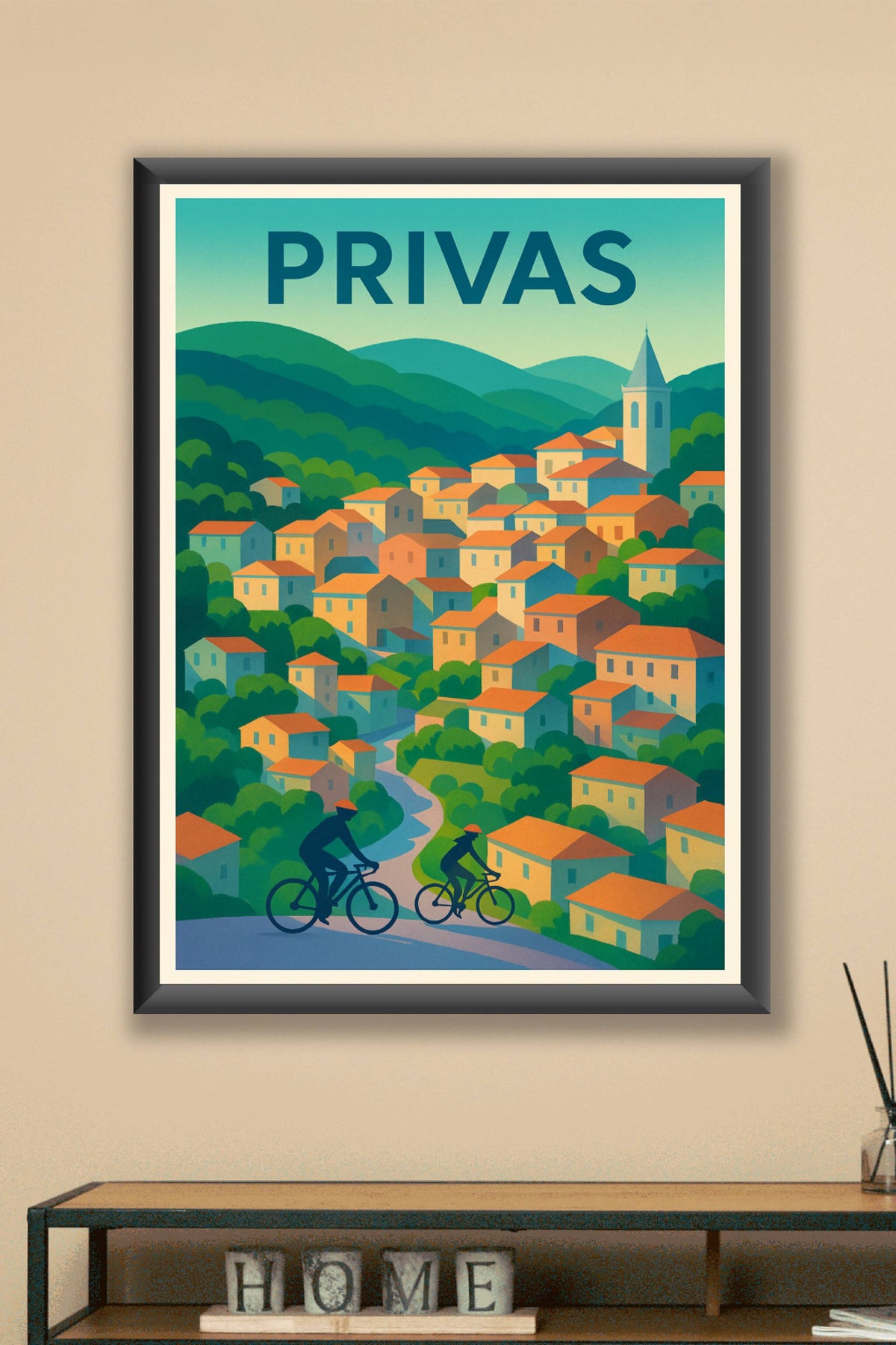 Affiche de Privas - L'évasion à vélo au cœur des collines ardéchoises