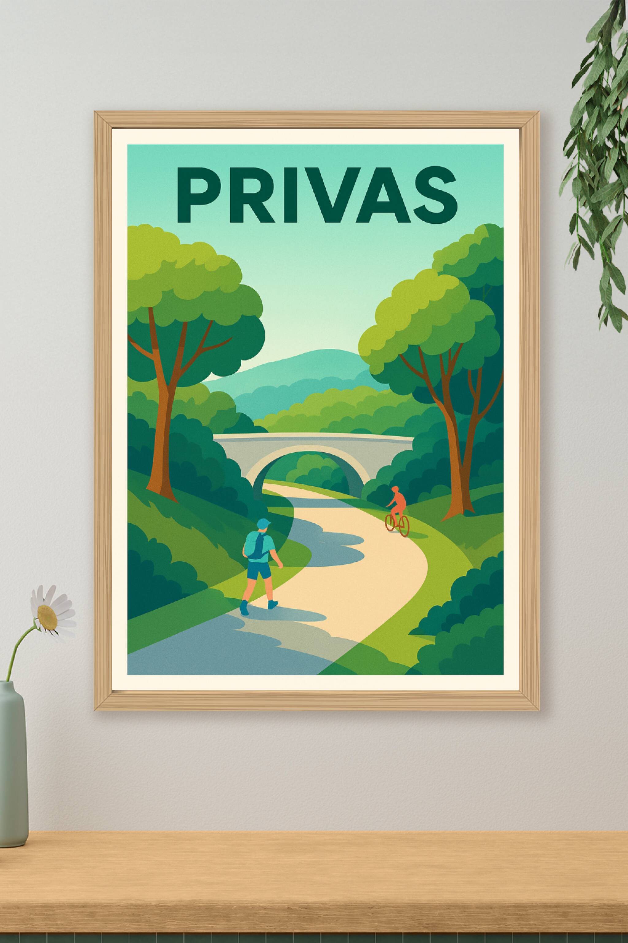 Affiche de Privas - Escapade nature entre forêt et sentiers