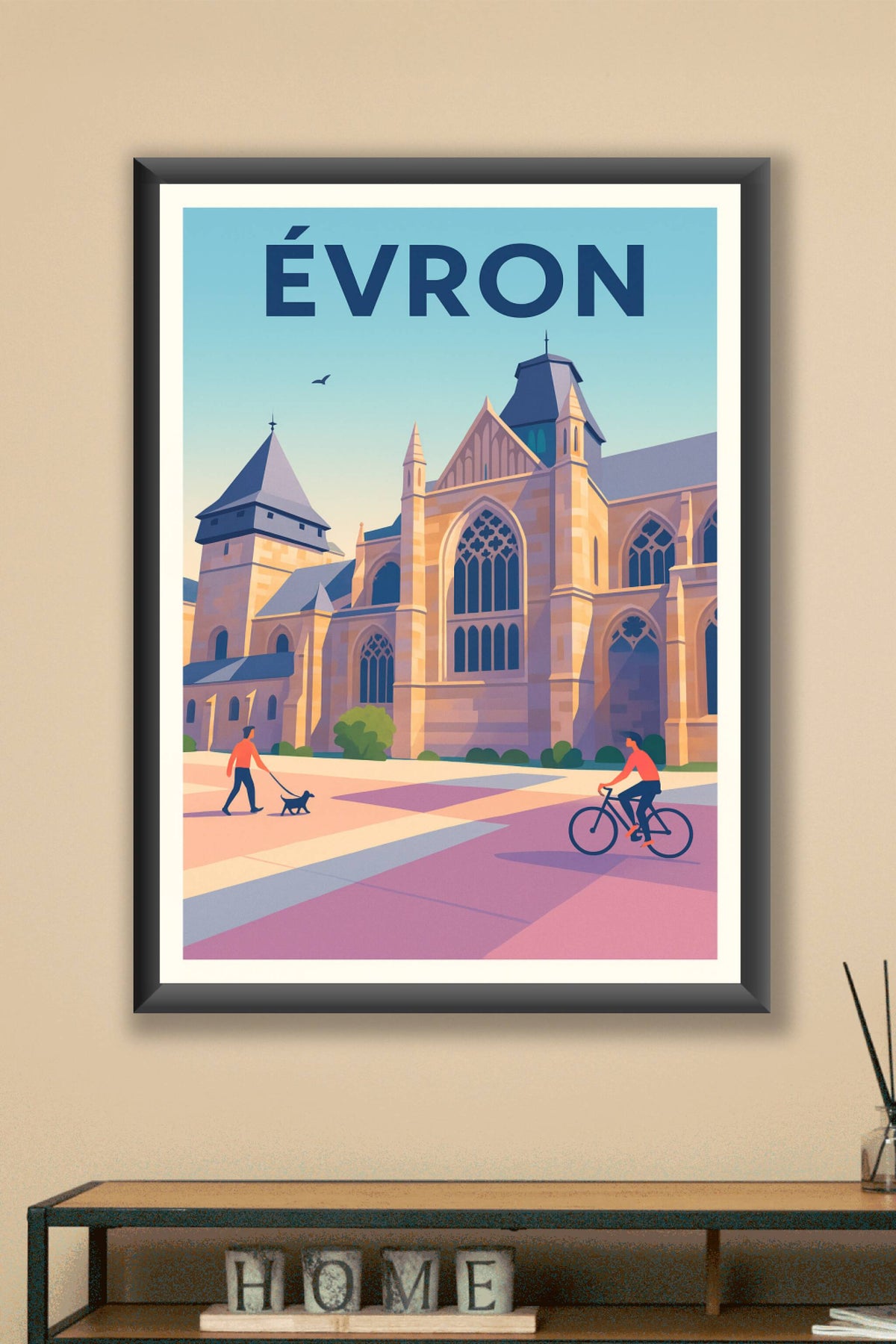 Affiche de Évron - Une promenade paisible aux portes de la basilique