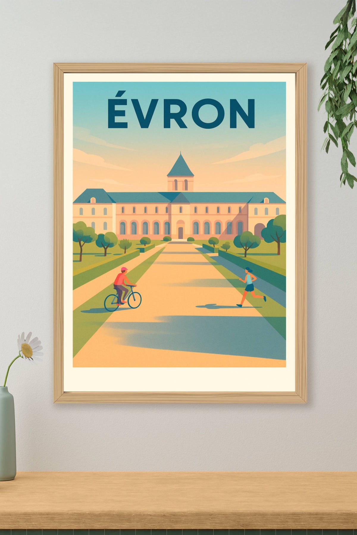 Affiche de Évron - L'élégance et la sérénité en mouvement