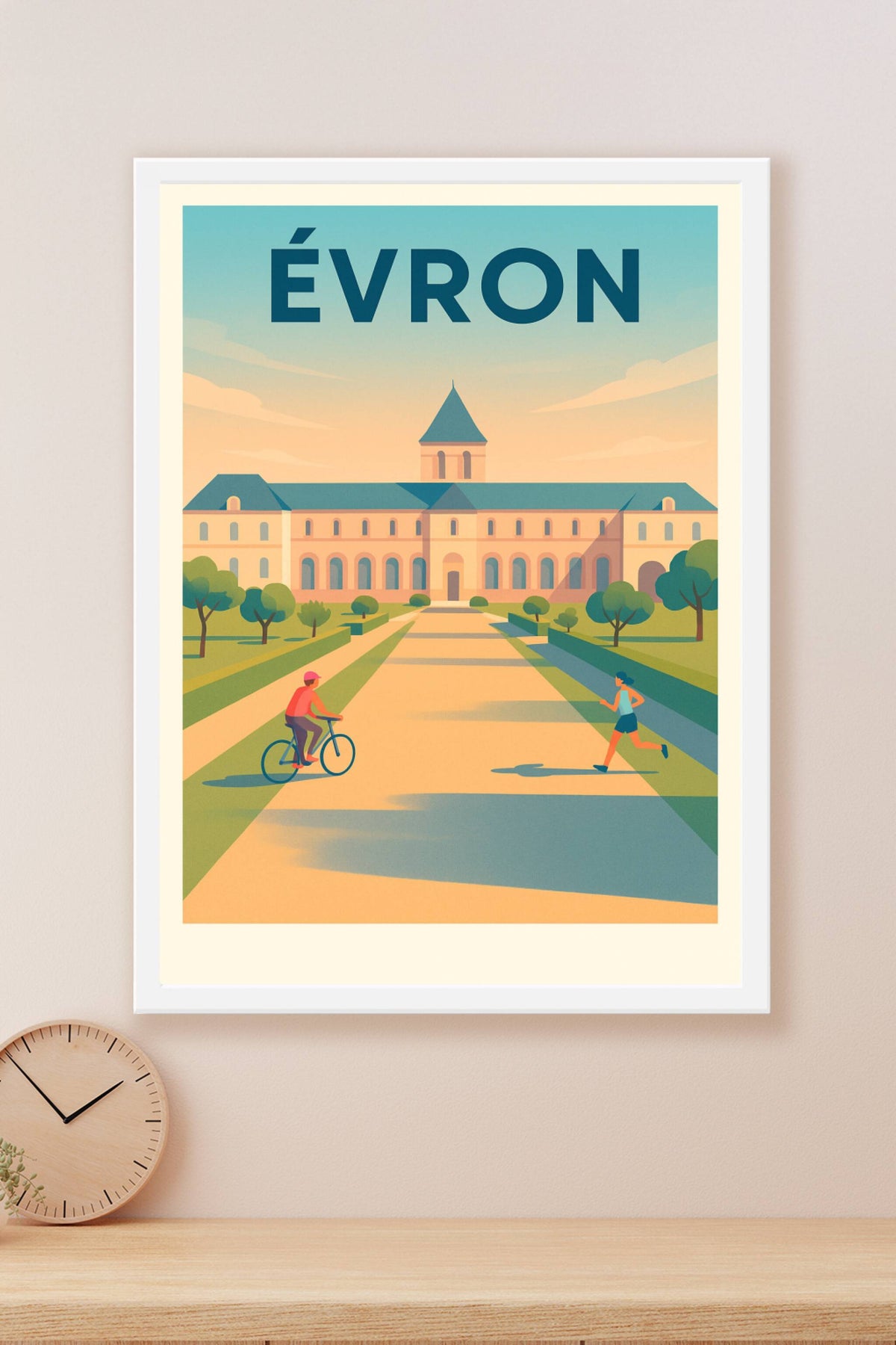 Affiche de Évron - L'élégance et la sérénité en mouvement