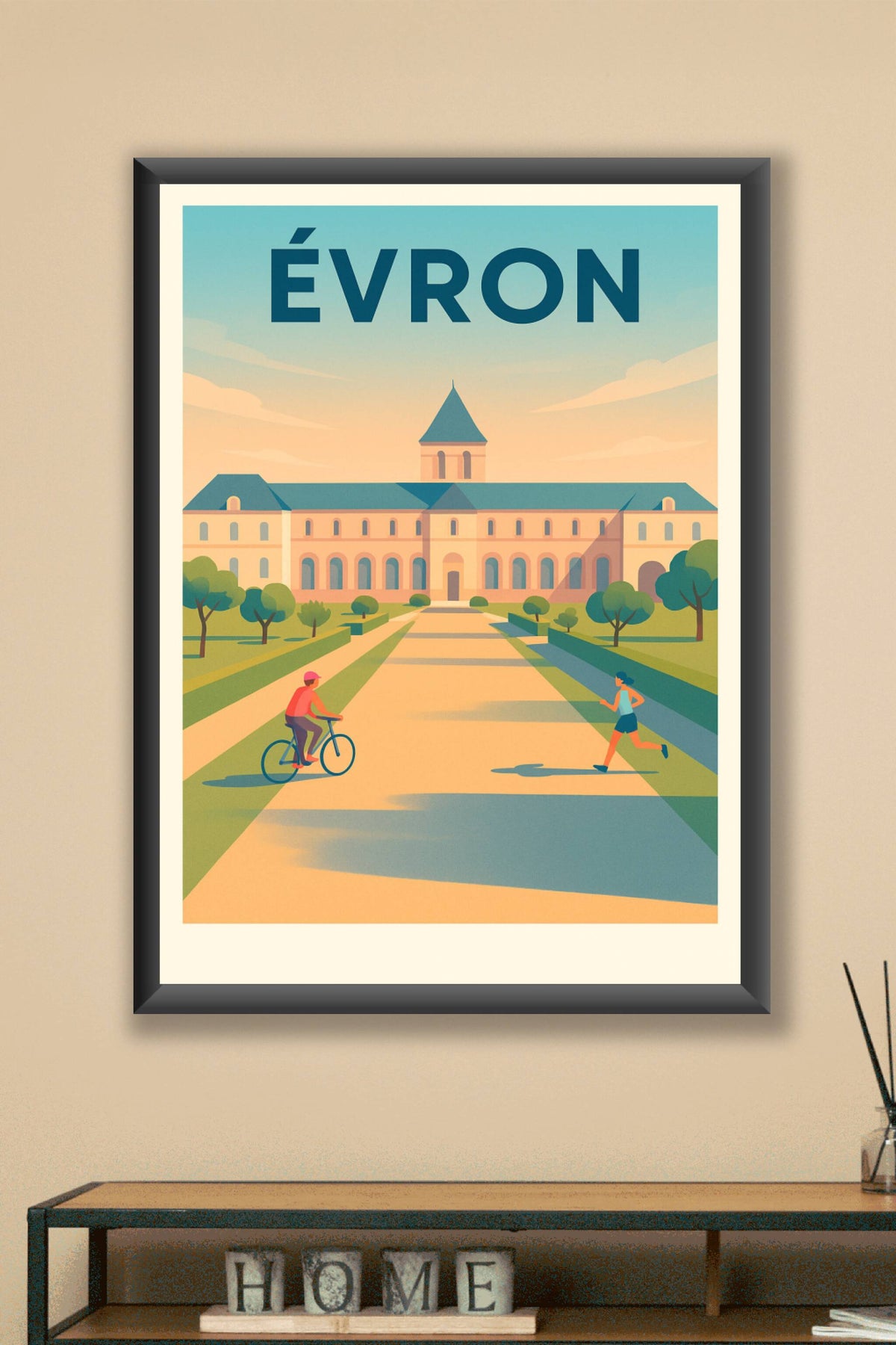 Affiche de Évron - L'élégance et la sérénité en mouvement