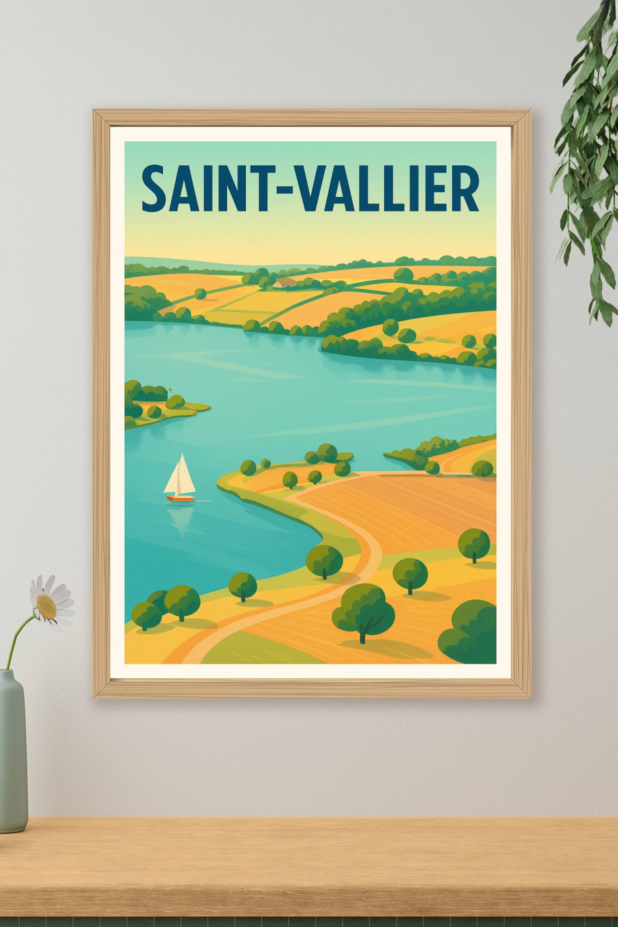 Affiche de Saint-Vallier - Évasion bucolique au fil de l'eau