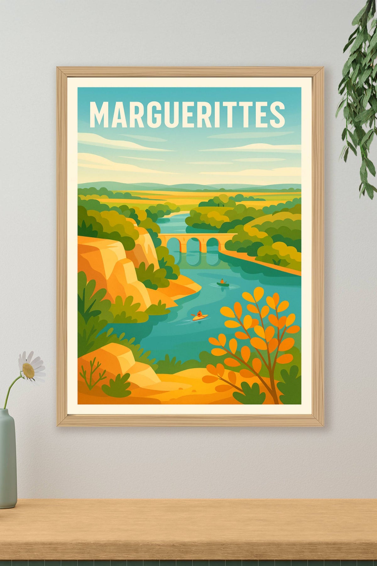 Affiche de Marguerittes - Harmonie de la nature et de l'eau calme