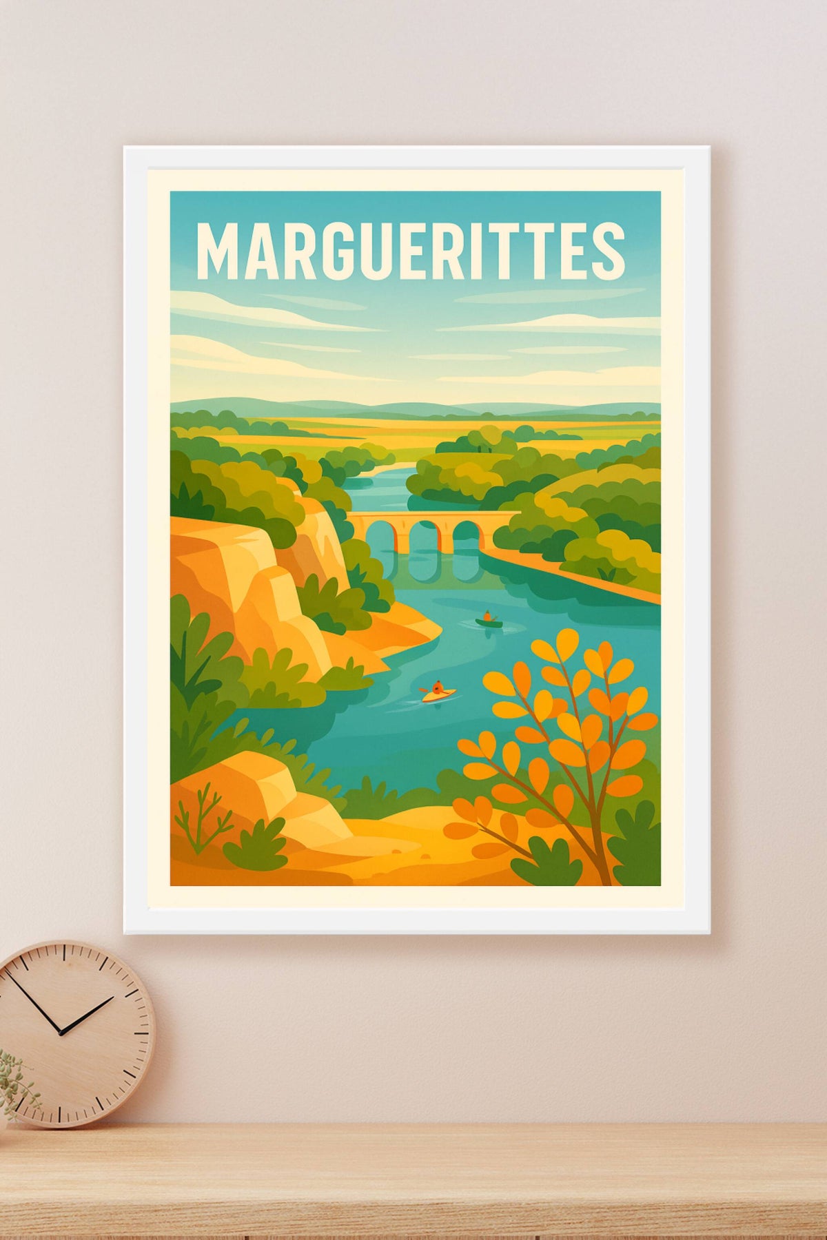 Affiche de Marguerittes - Harmonie de la nature et de l'eau calme