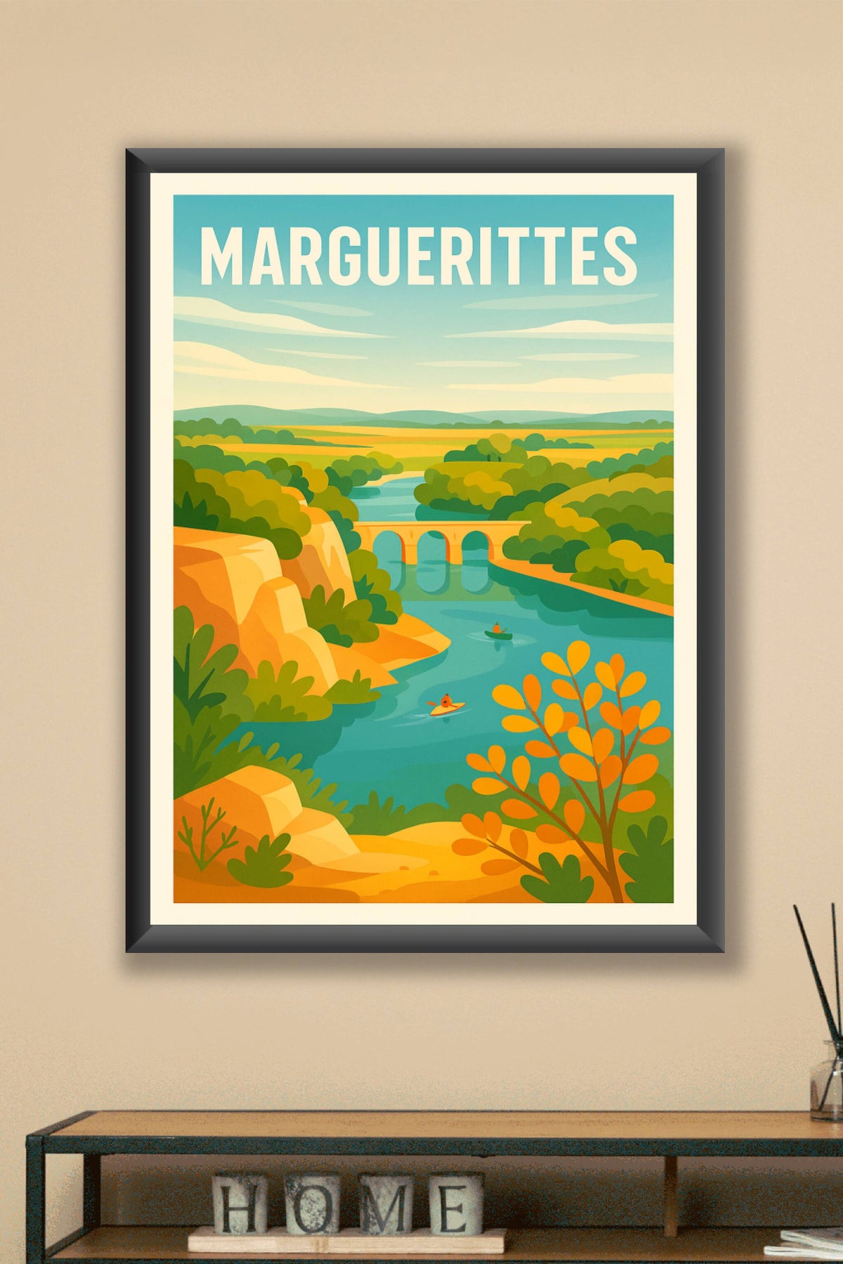 Affiche de Marguerittes - Harmonie de la nature et de l'eau calme
