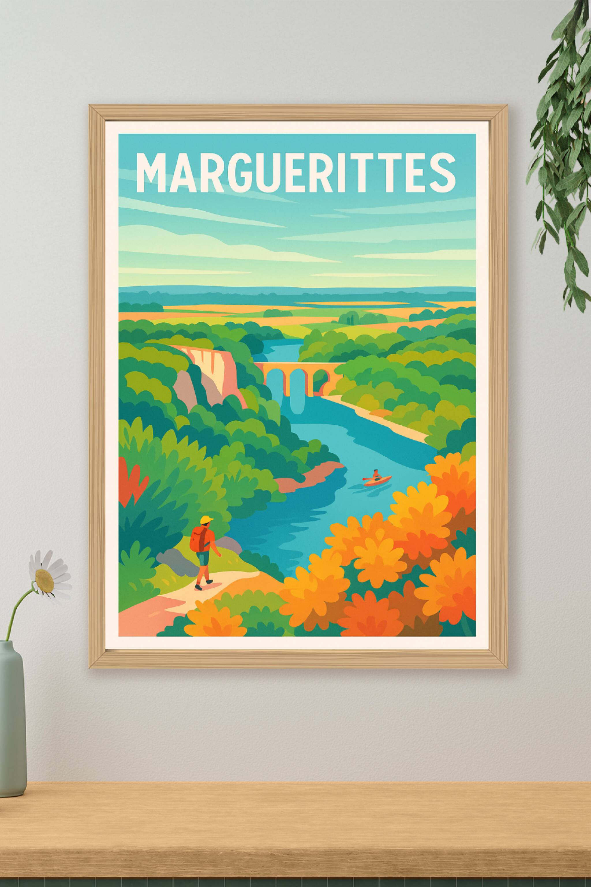 Affiche de Marguerittes - Invitation à la randonnée et à la nature