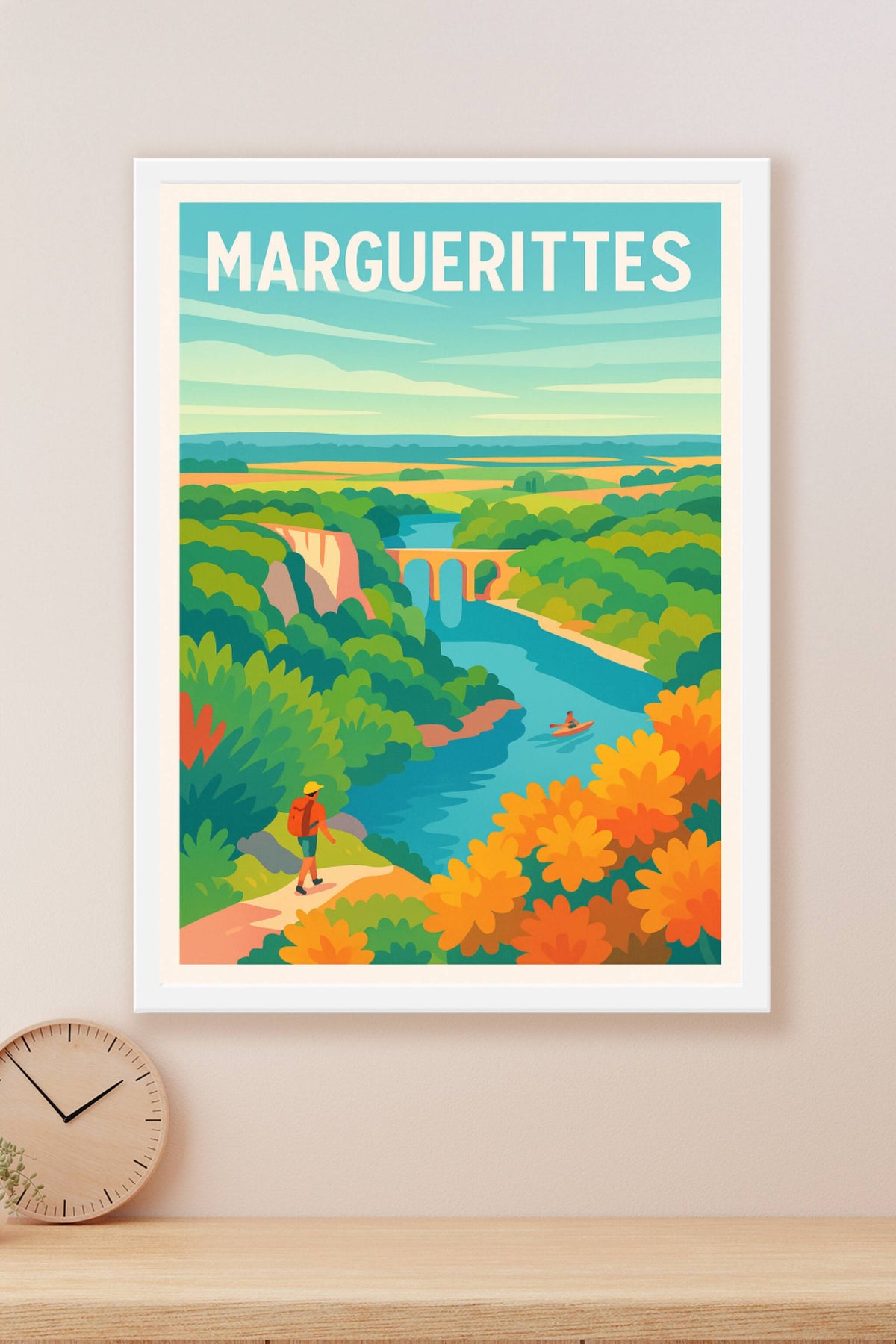 Affiche de Marguerittes - Invitation à la randonnée et à la nature