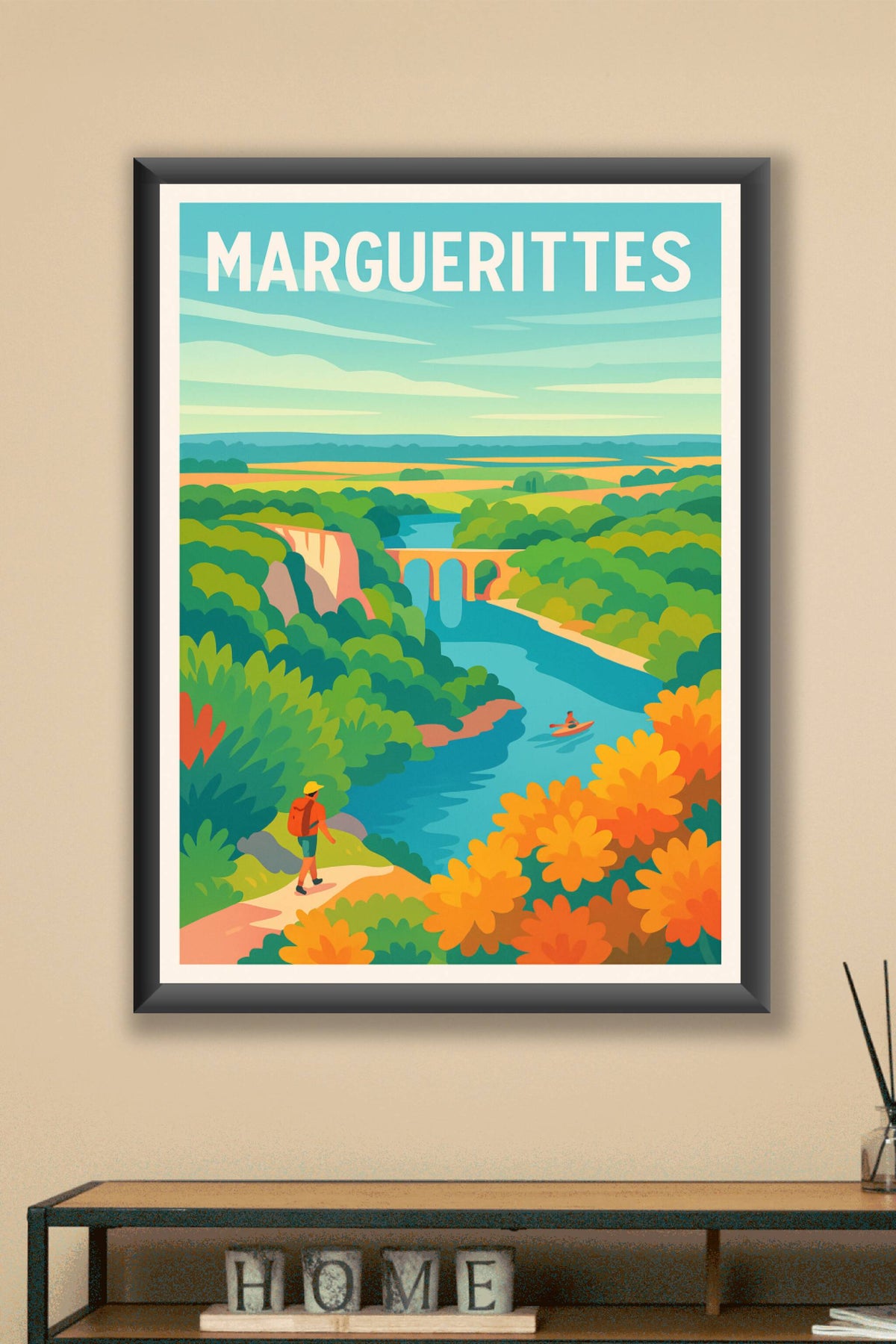 Affiche de Marguerittes - Invitation à la randonnée et à la nature