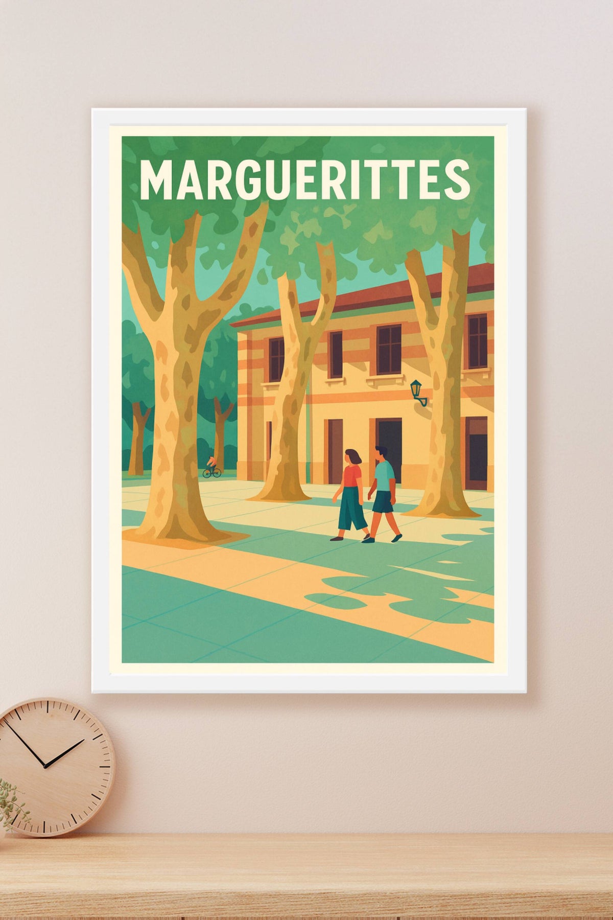 Affiche de Marguerittes - Douceur d'après-midi sous les platanes