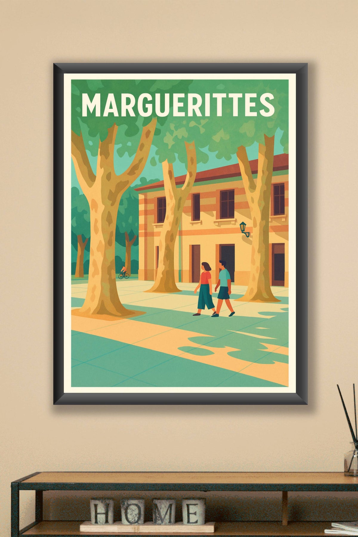 Affiche de Marguerittes - Douceur d'après-midi sous les platanes