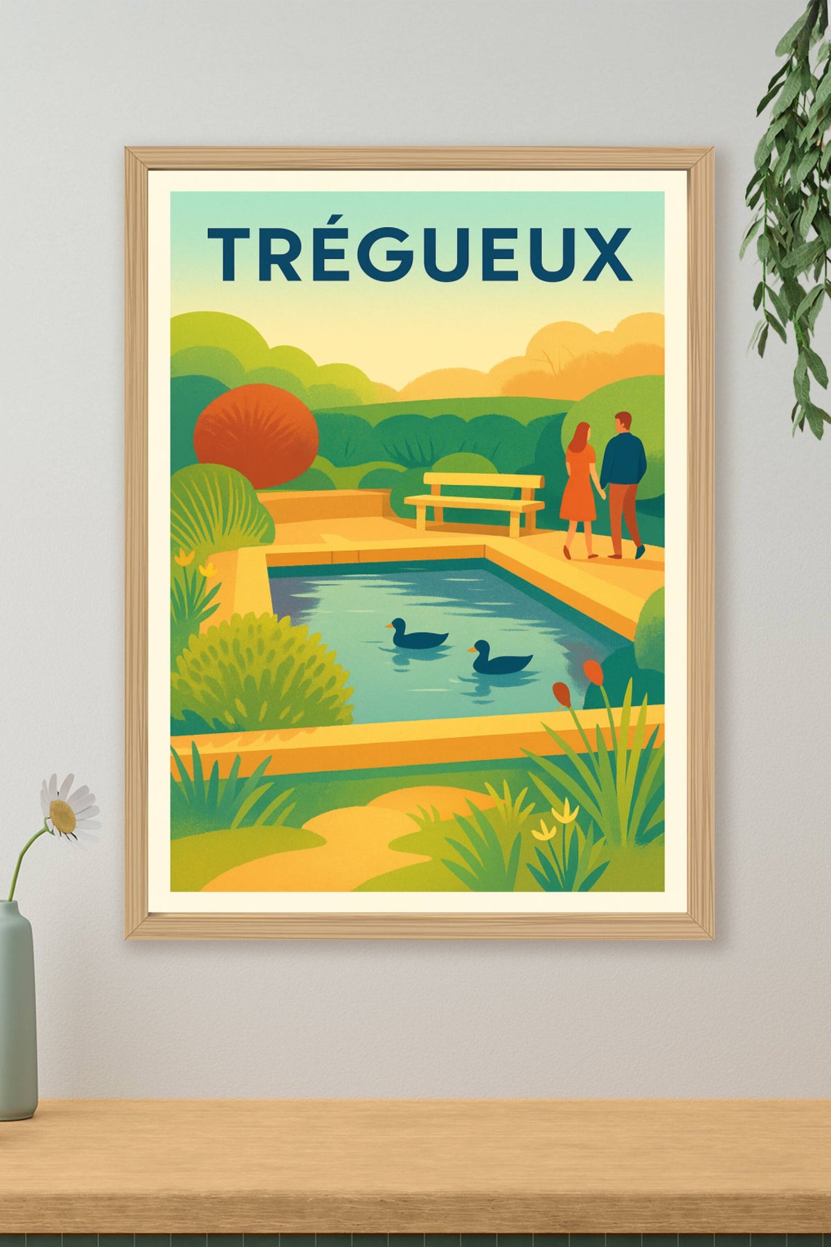 Affiche de Tréguueux - Une promenade paisible au parc