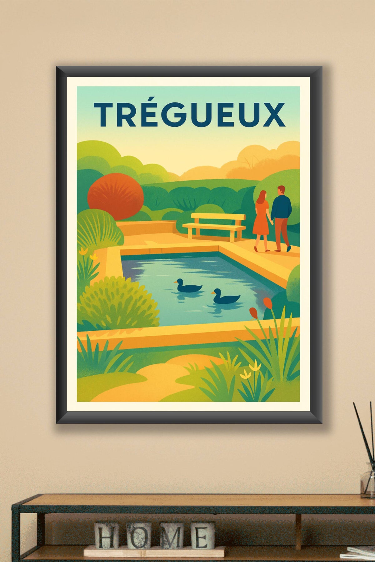 Affiche de Tréguueux - Une promenade paisible au parc