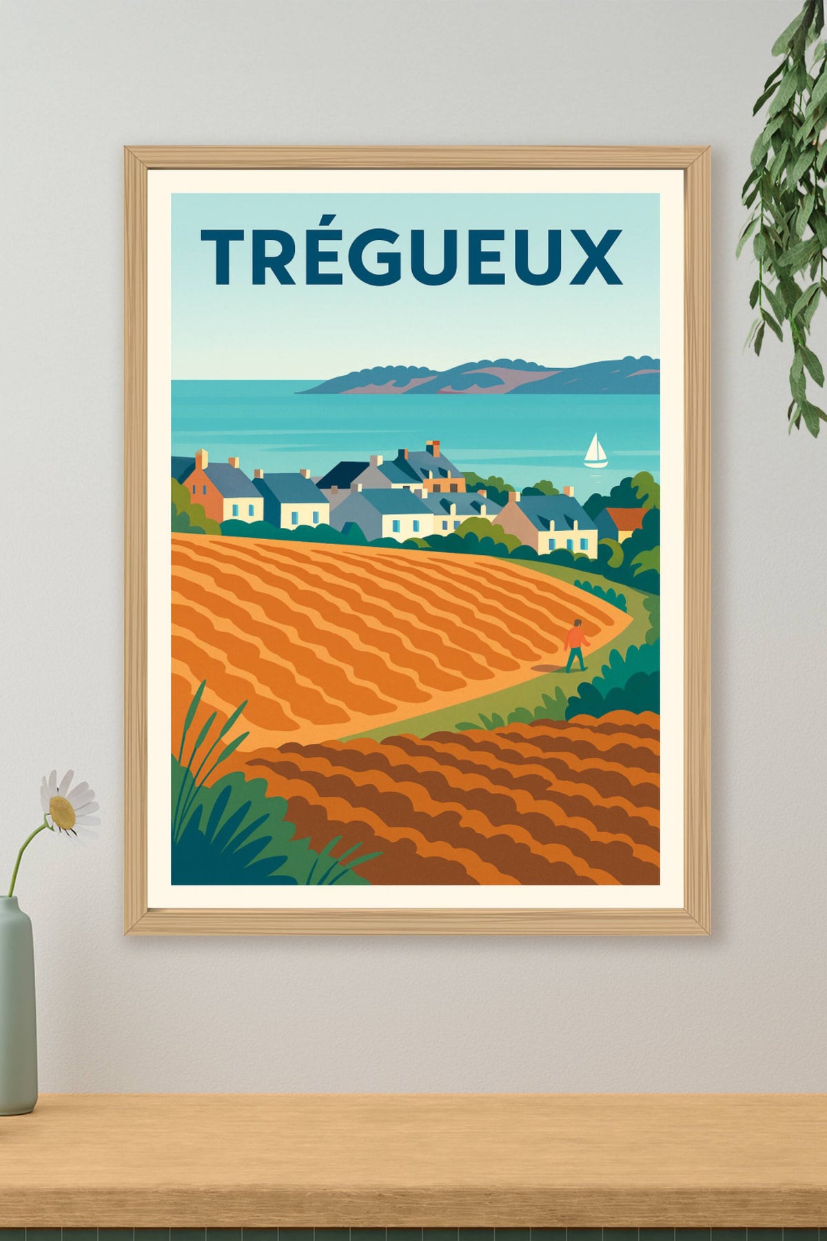 Affiche de Trégueux - Charme chaleureux de la Bretagne rurale