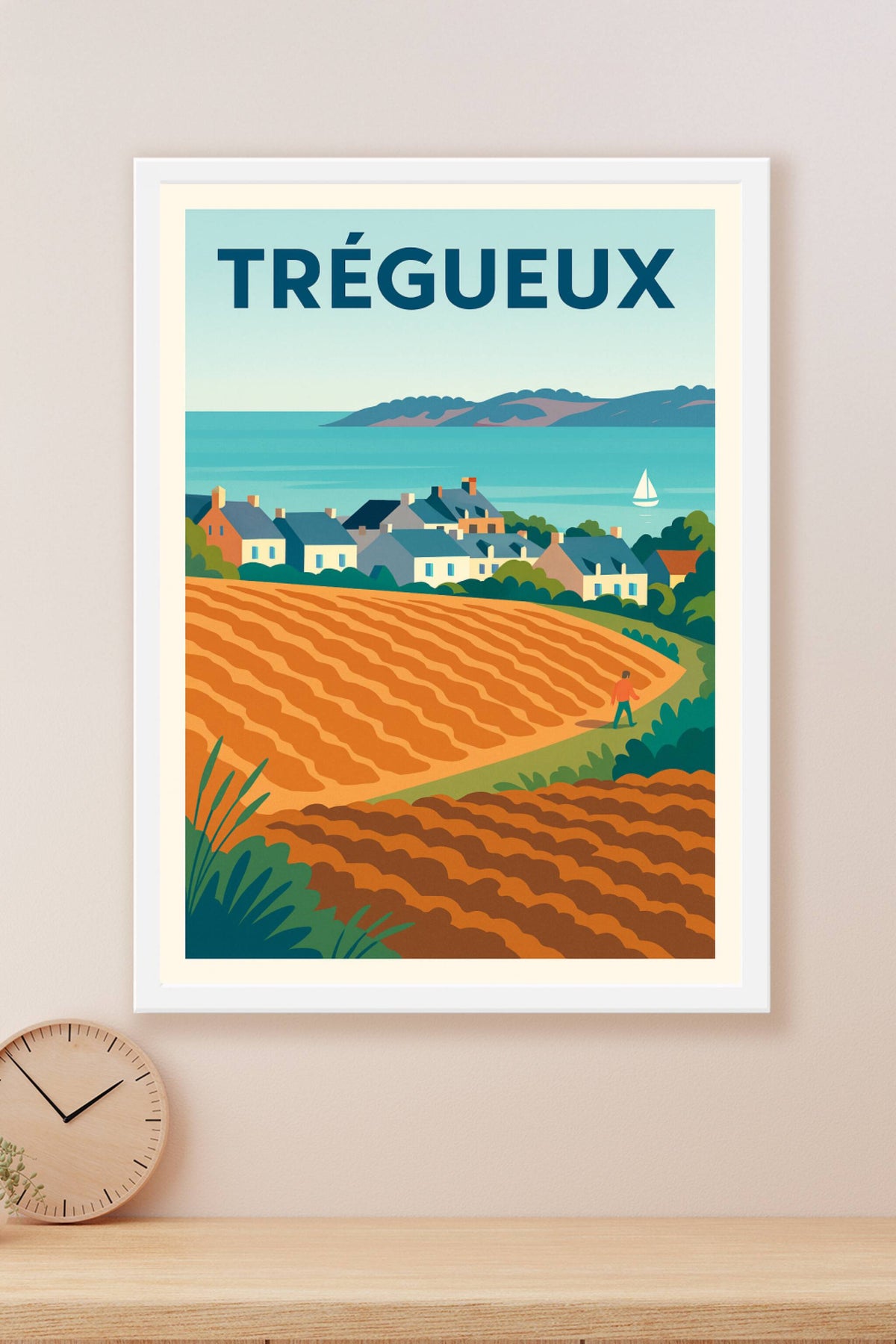 Affiche de Trégueux - Charme chaleureux de la Bretagne rurale