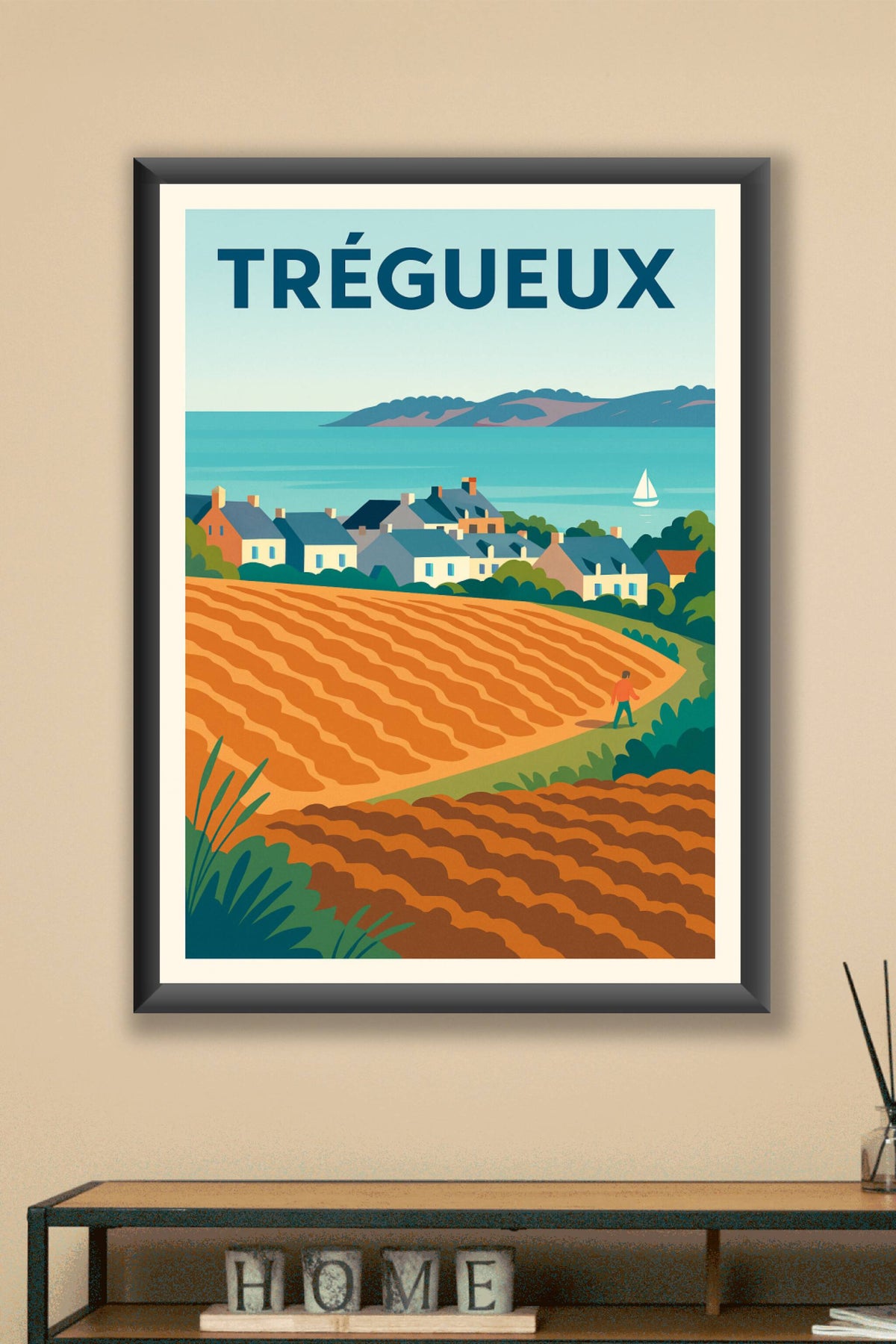 Affiche de Trégueux - Charme chaleureux de la Bretagne rurale