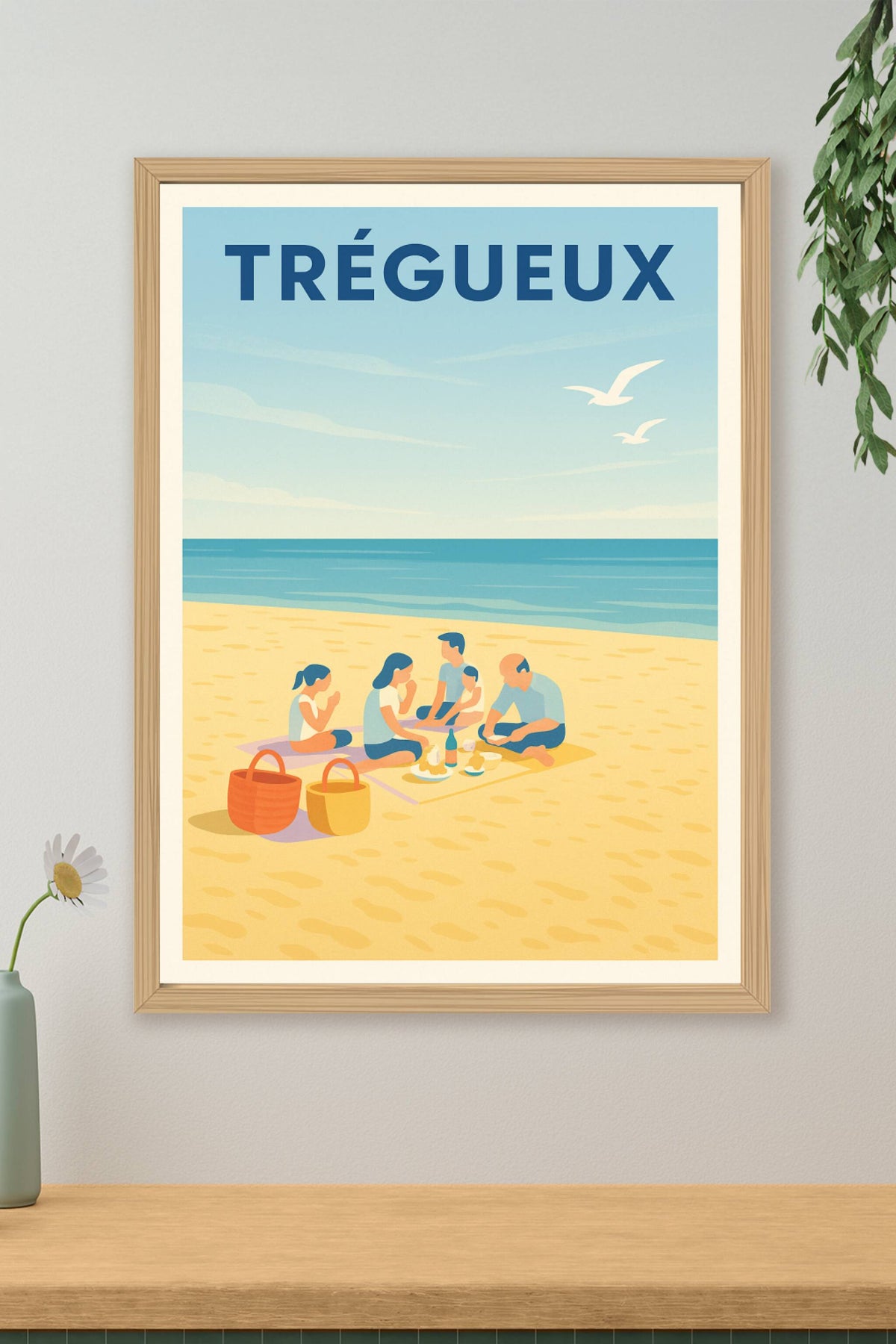 Affiche de Trégueux - L'art du pique-nique en bord de mer