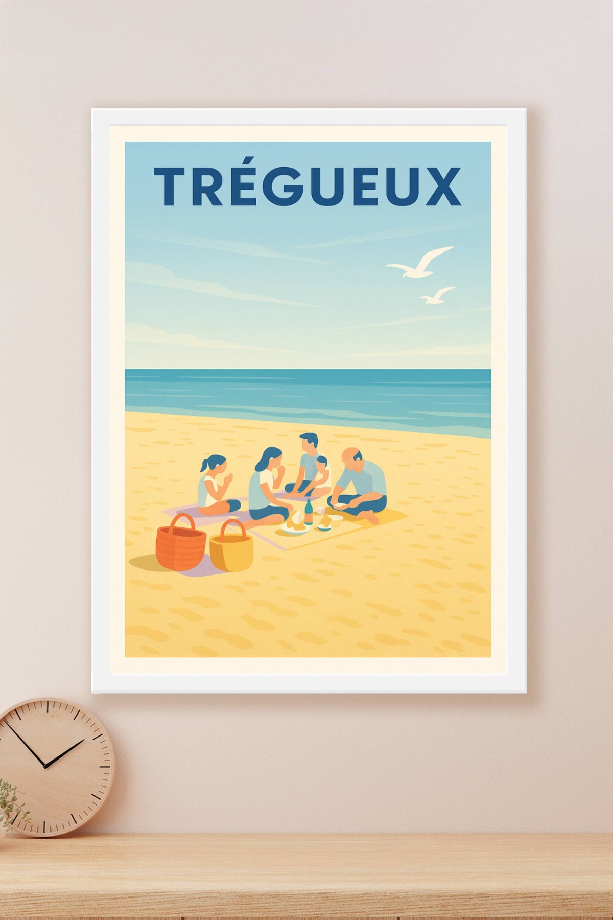 Affiche de Trégueux - L'art du pique-nique en bord de mer