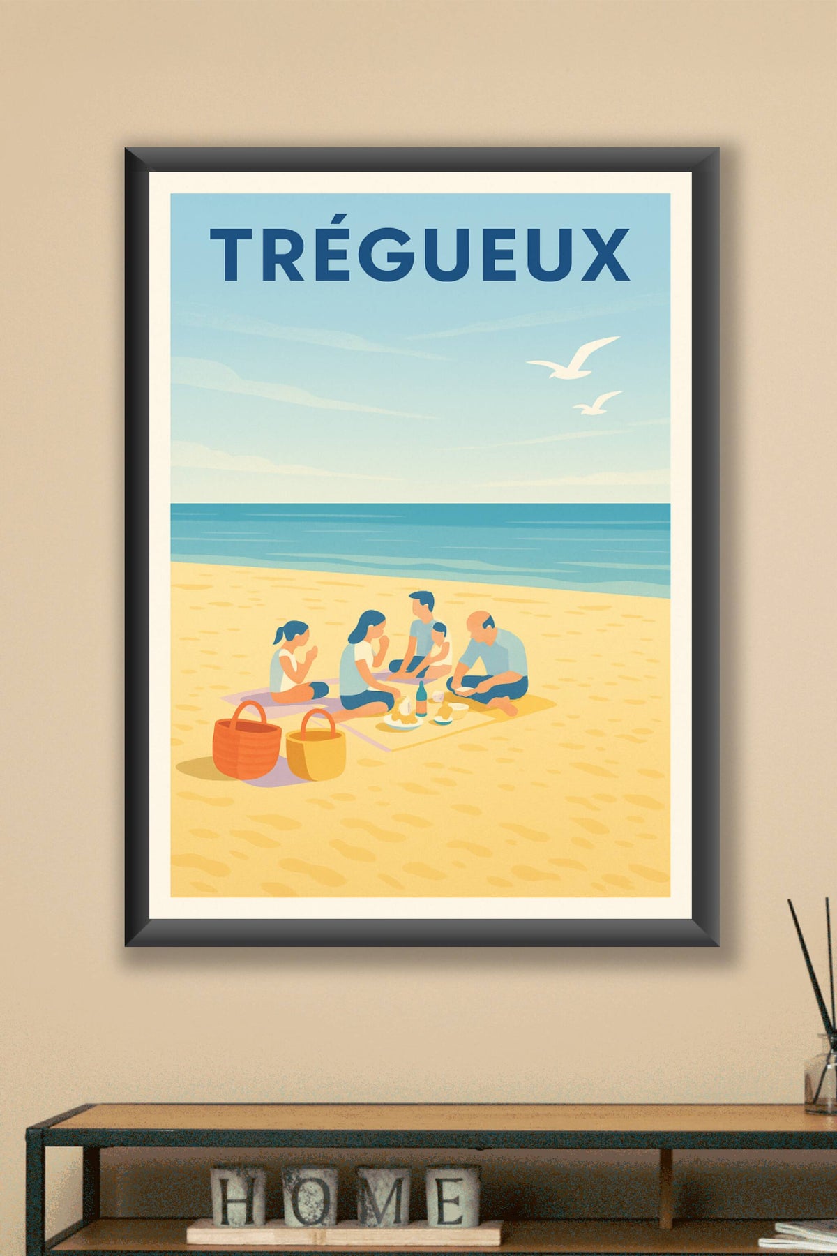 Affiche de Trégueux - L'art du pique-nique en bord de mer