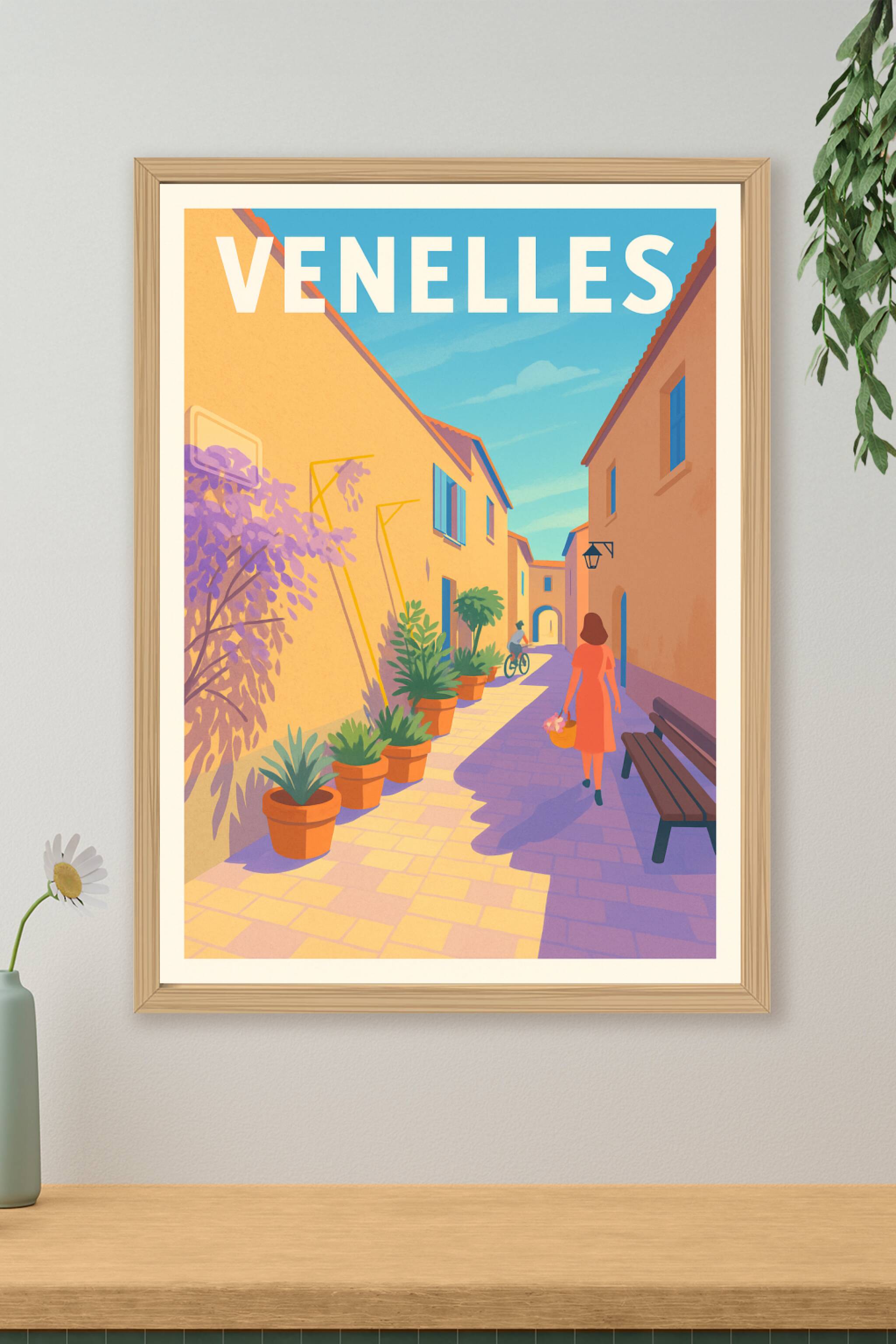 Affiche de Venelles - Promenade ensoleillée au cœur du village