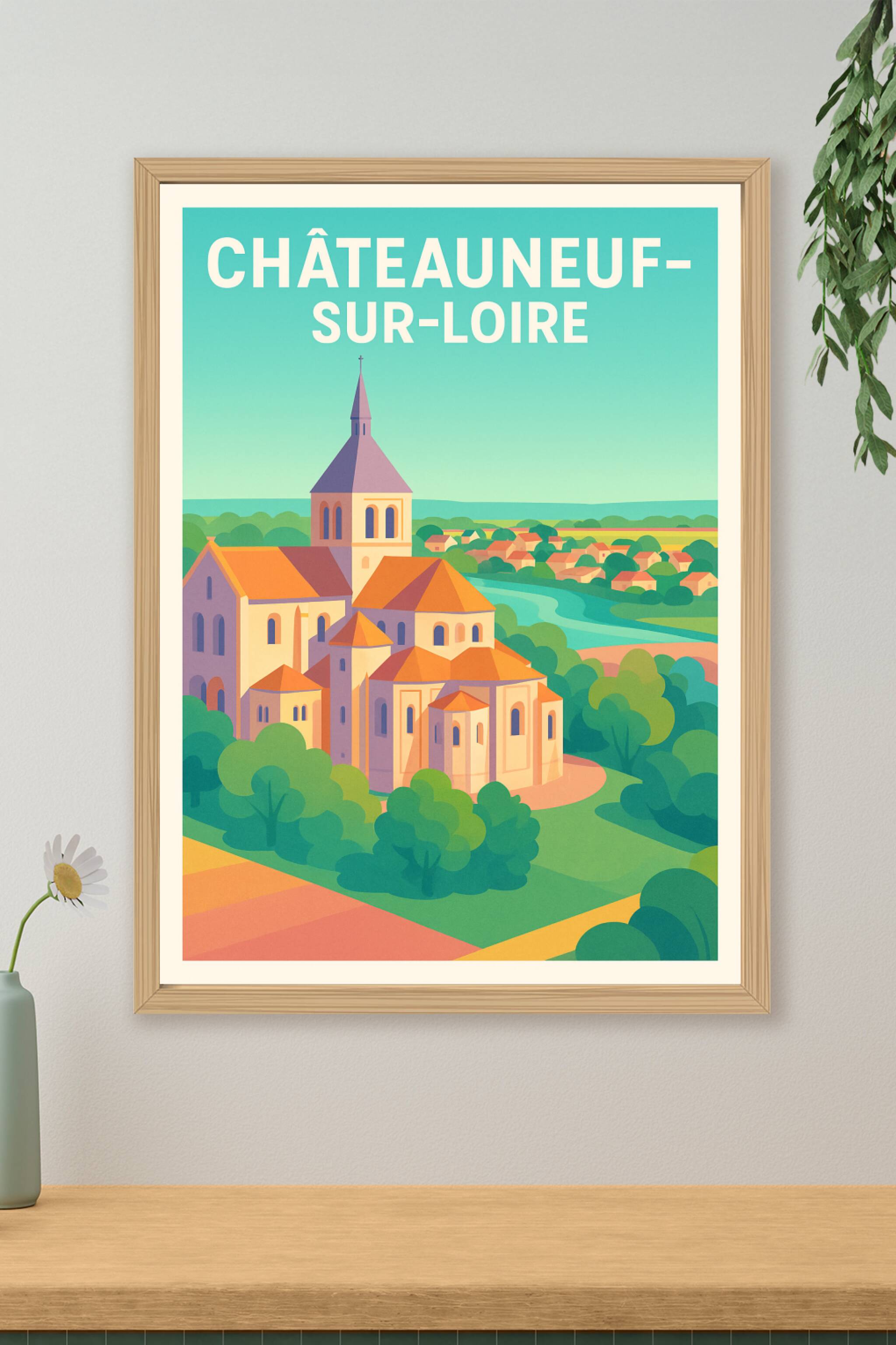 Affiche de Châteauneuf-sur-Loire - Une beauté historique intemporelle