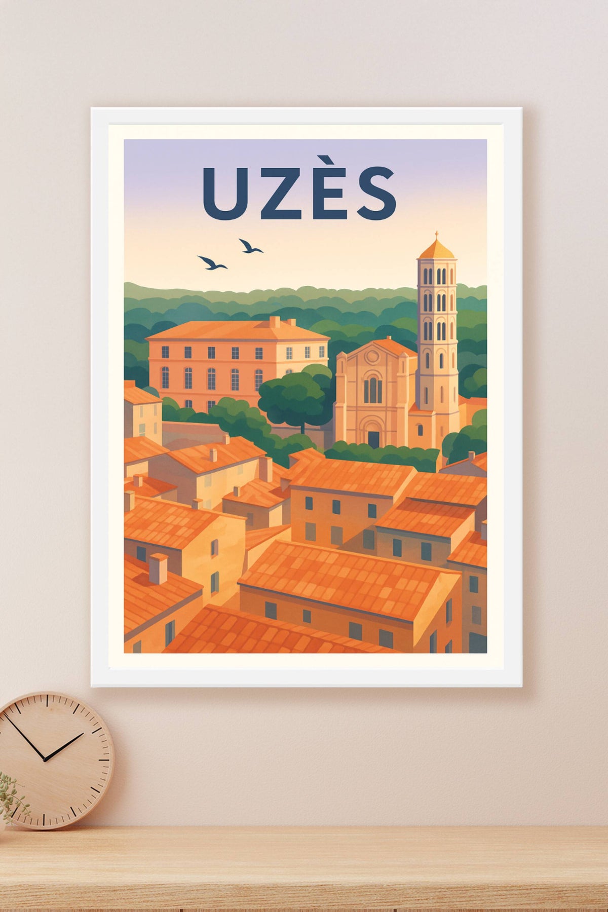 Affiche de Uzès - Charme intemporel du village provençal