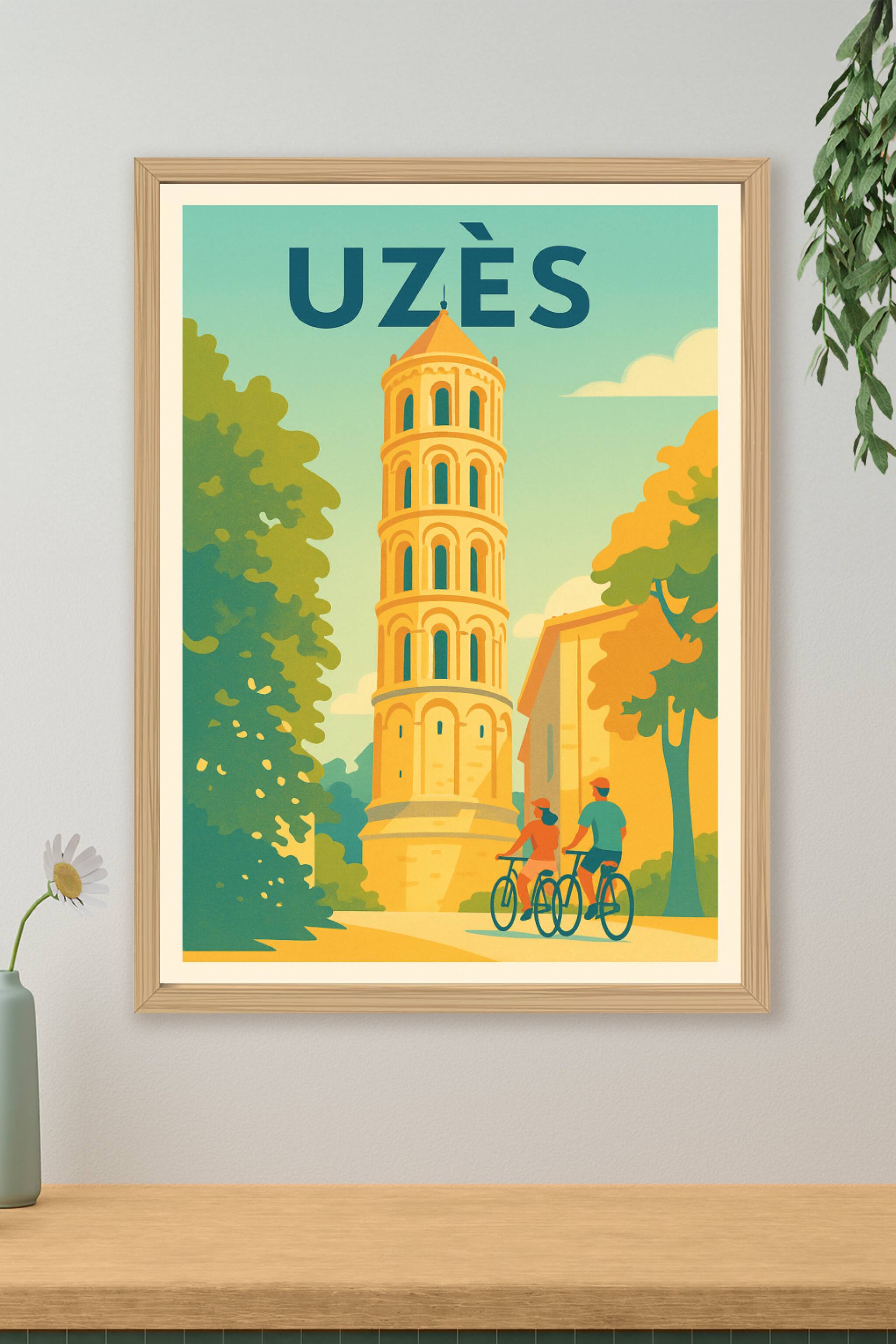 Affiche de Uzès - Charme et douceur provençale