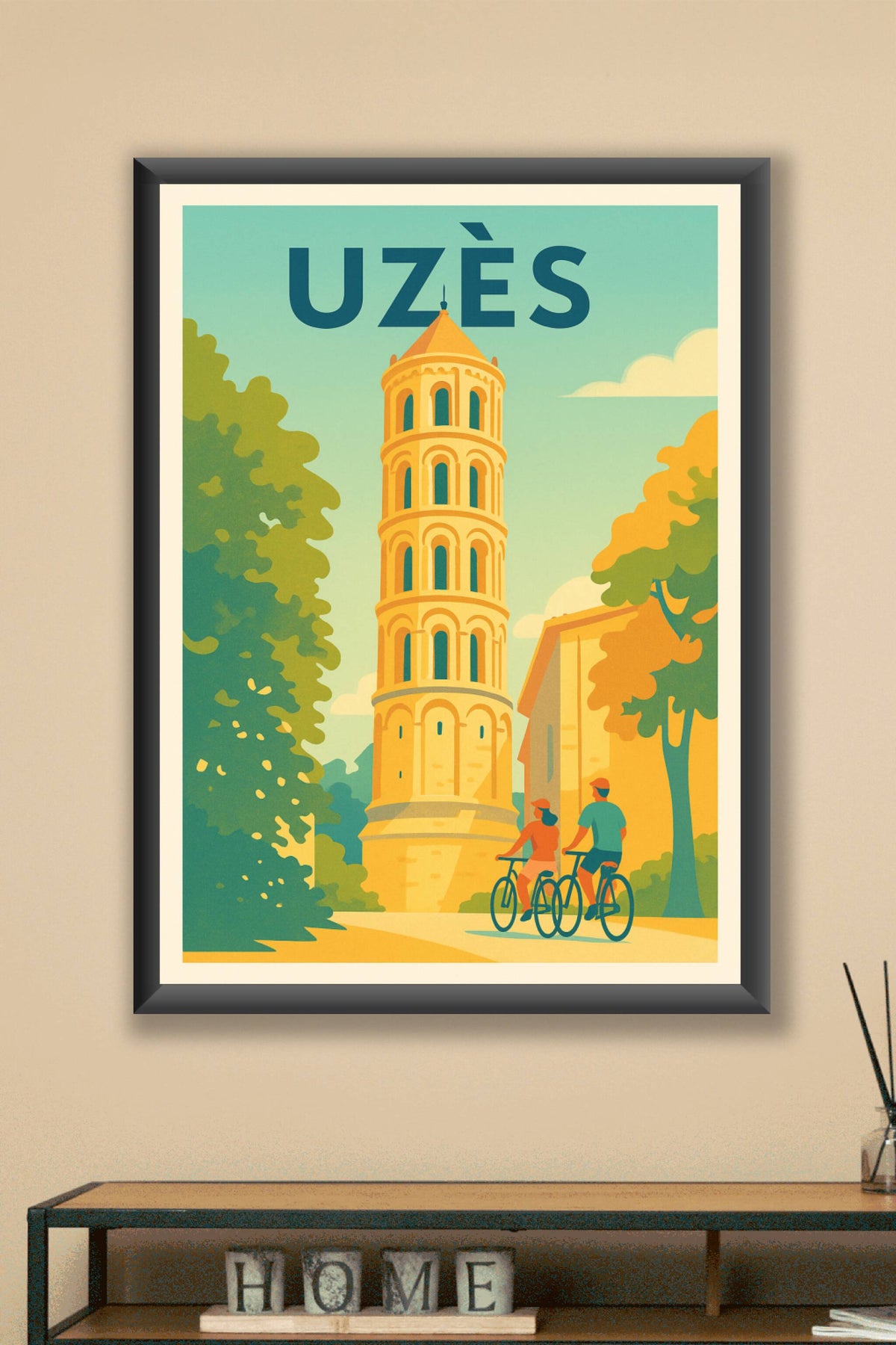Affiche de Uzès - Charme et douceur provençale