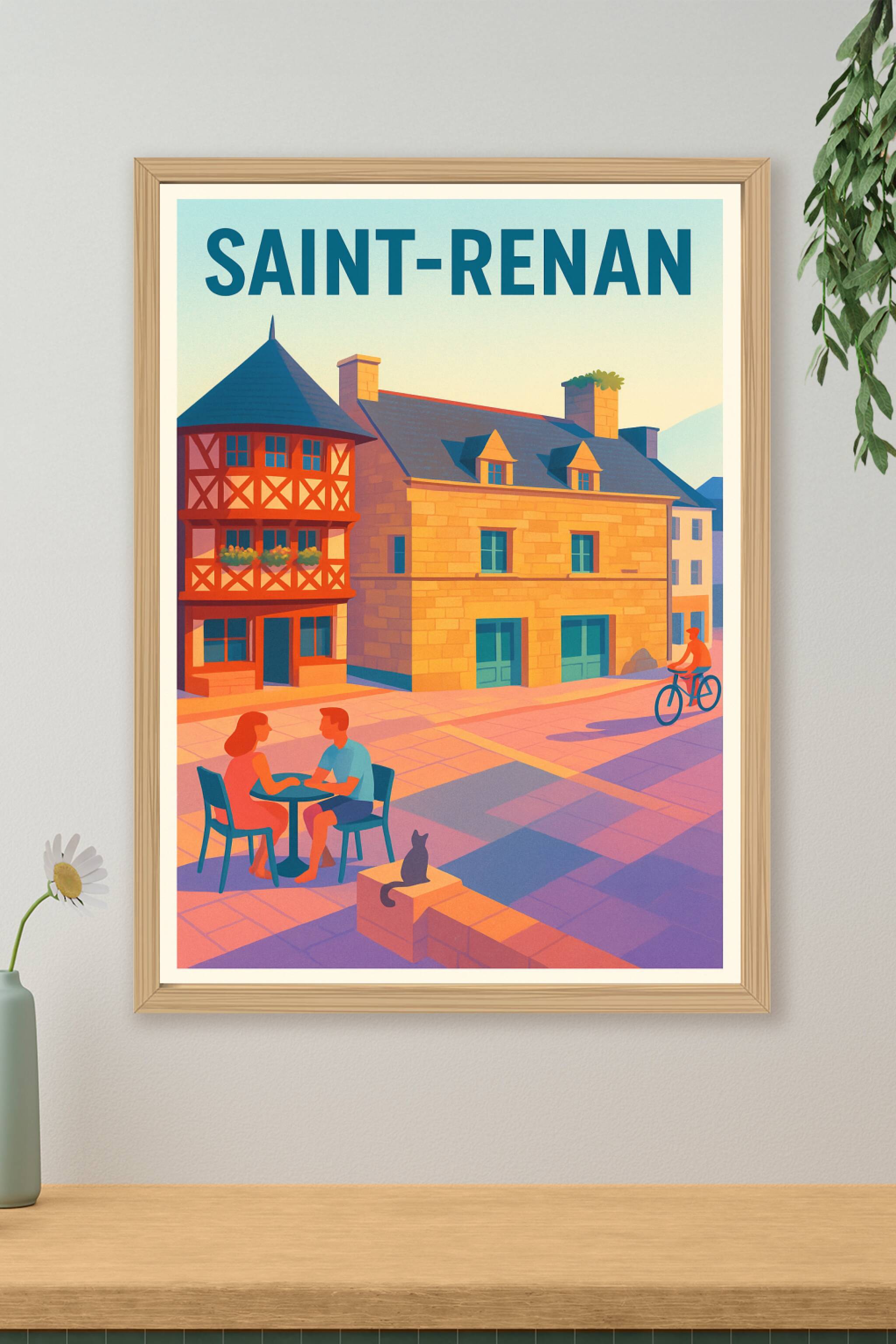 Affiche de Saint-Renan - Charme breton ensoleillé