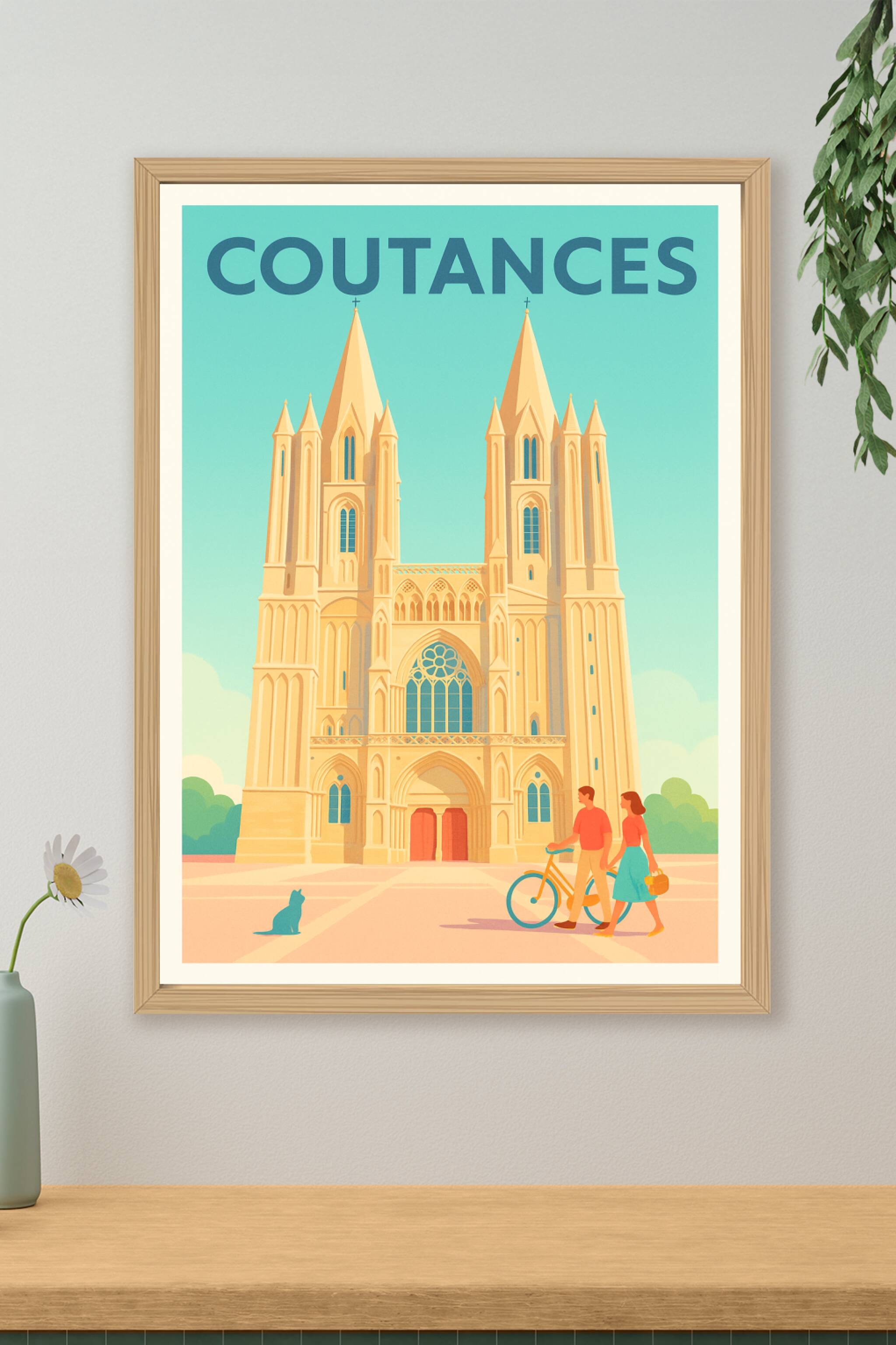 Affiche de Coutances - Charme et harmonie normande