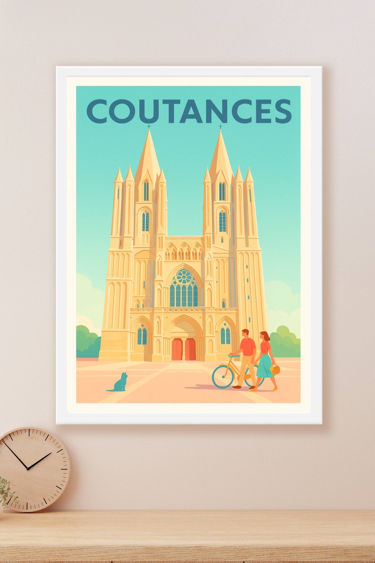 Affiche de Coutances - Charme et harmonie normande