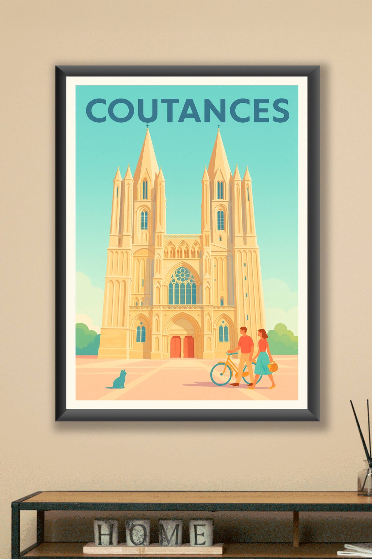 Affiche de Coutances - Charme et harmonie normande