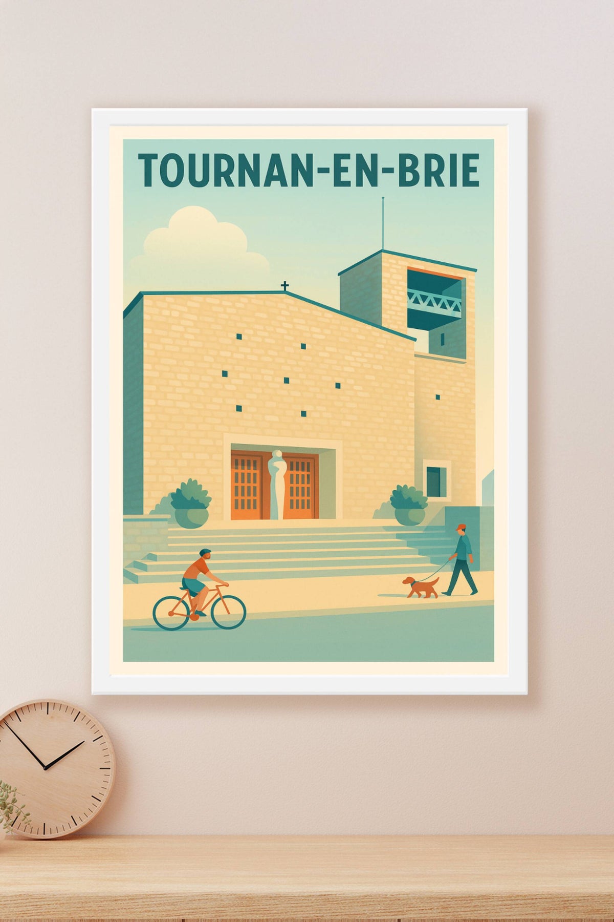 Affiche de Tournan-en-Brie - Un instant paisible au cœur de l'architecture locale