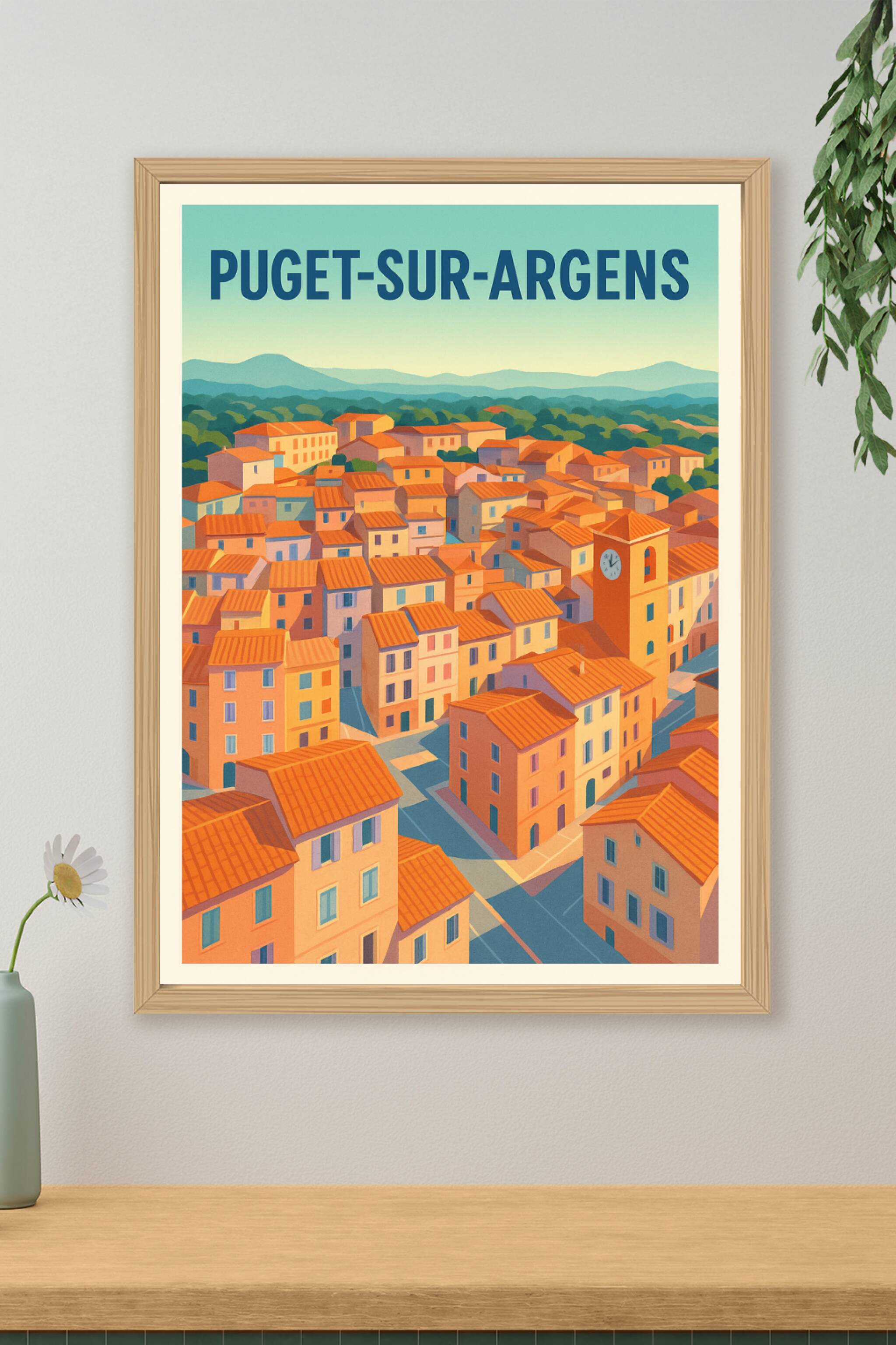 Affiche de Puget-sur-Argens - Charme provençal ensoleillé