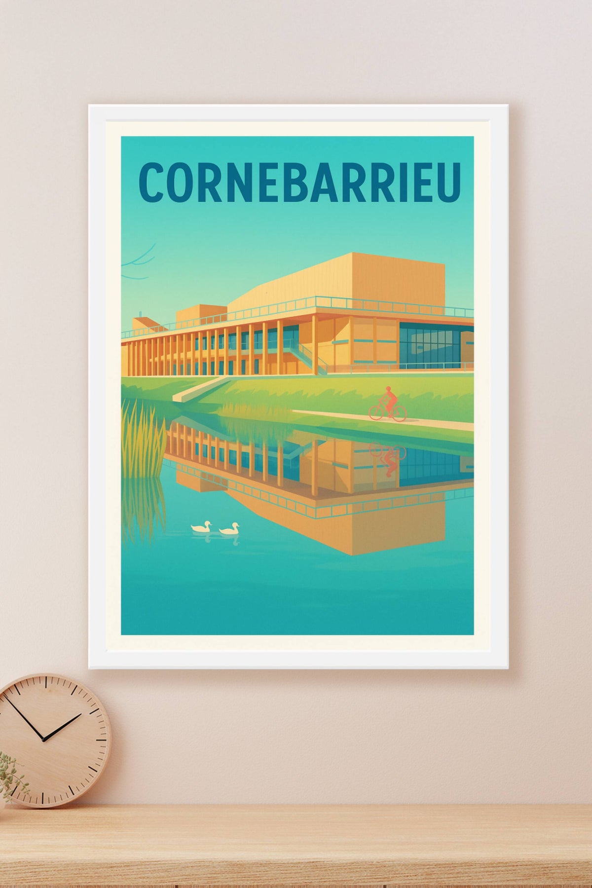 Affiche de Cornebarrieu - Harmonie architecturale au bord de l'eau