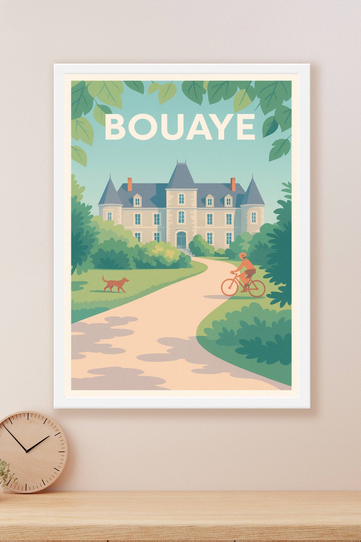 Affiche de Bouaye - L'élégance du château et la nature apaisante