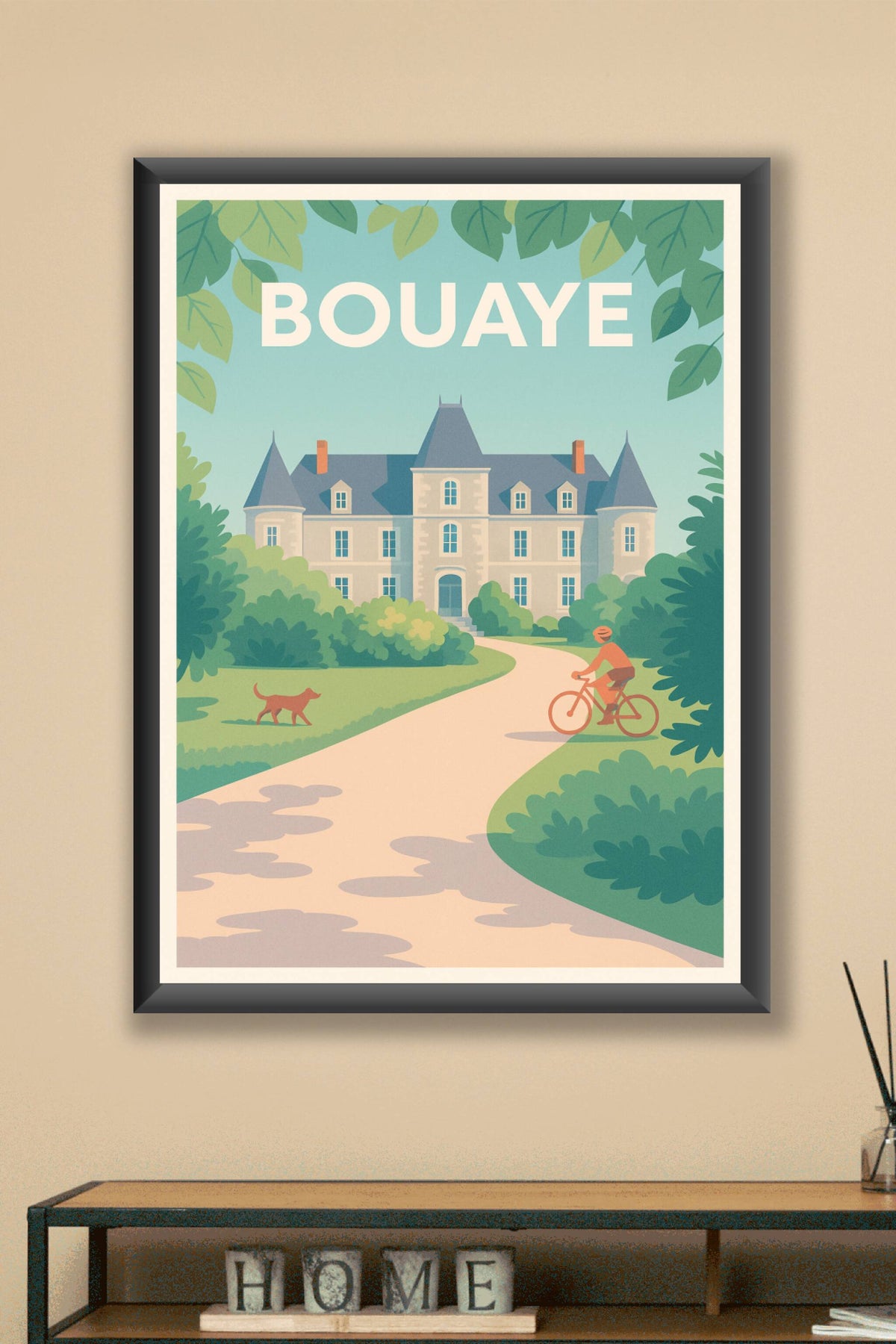 Affiche de Bouaye - L'élégance du château et la nature apaisante
