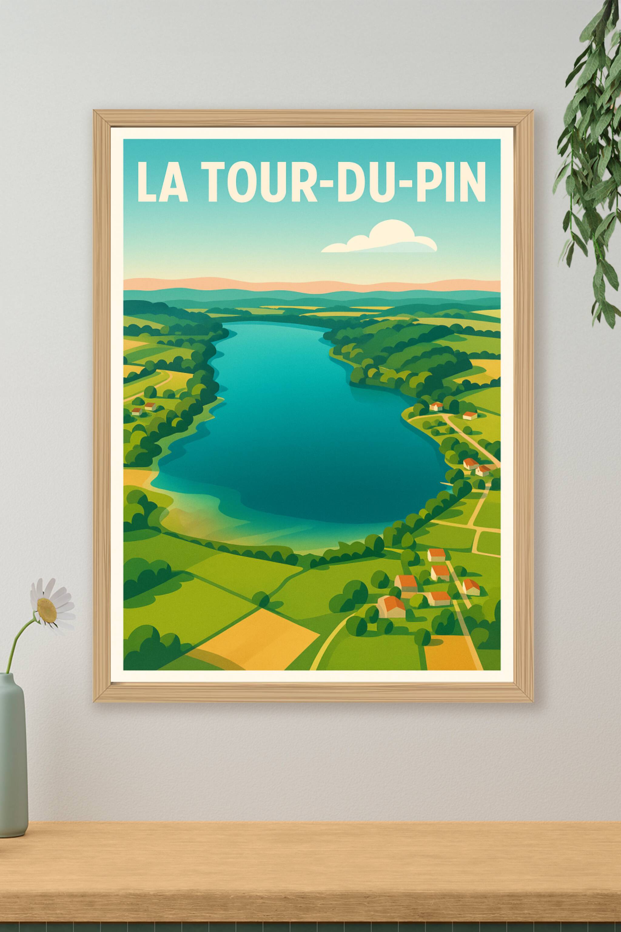 Affiche de La Tour-du-Pin - paysage naturel et paisible