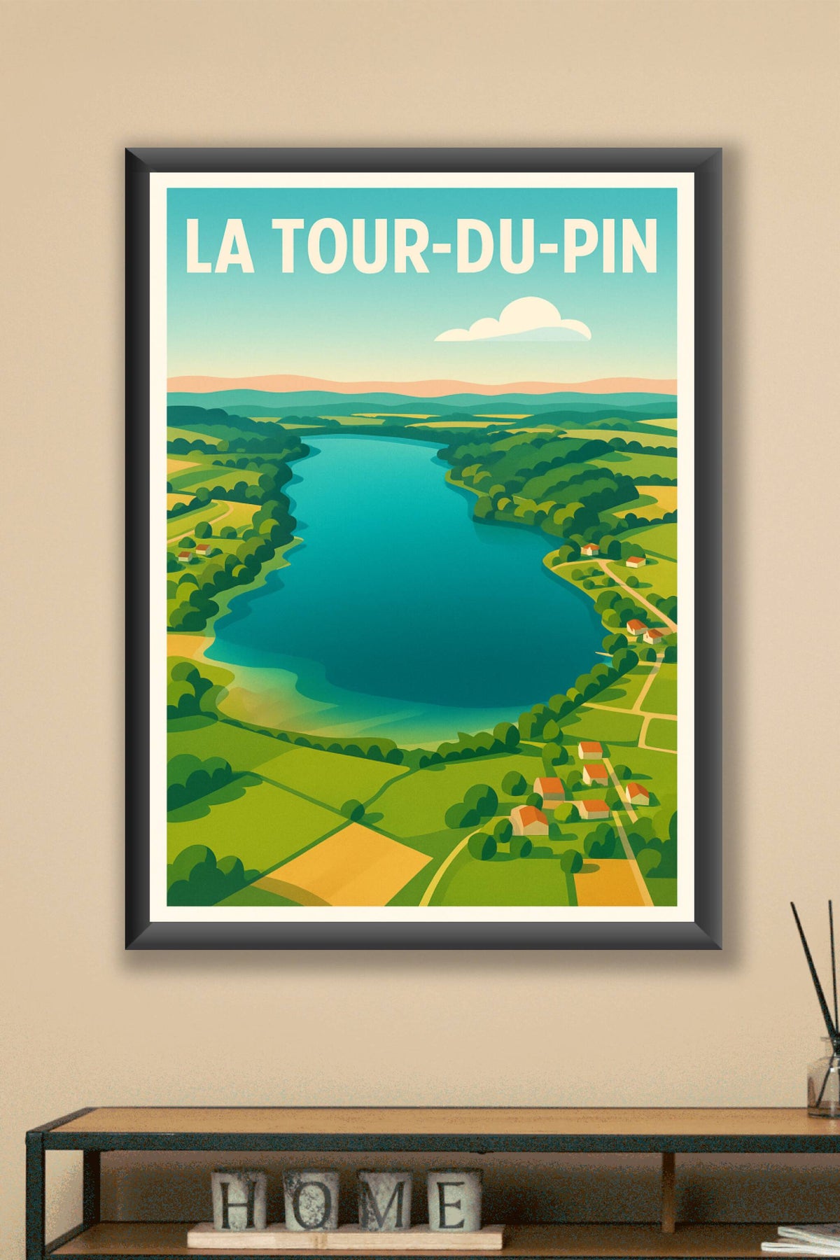 Affiche de La Tour-du-Pin - paysage naturel et paisible